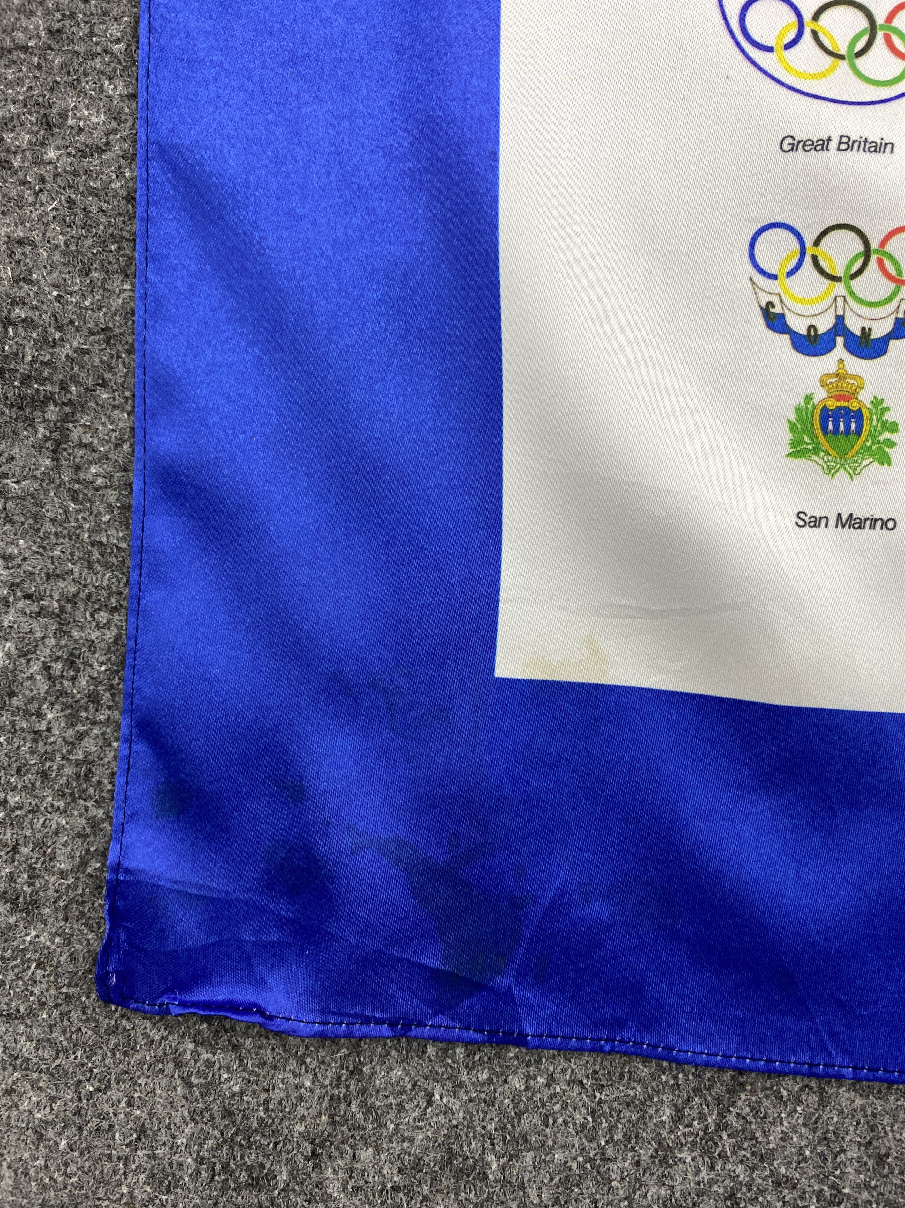 Japanese Brand Panasonic 1988 Olympic Silk Scarf / Silk Shawl SN0226 Size ONE SIZE - 6 Thumbnail