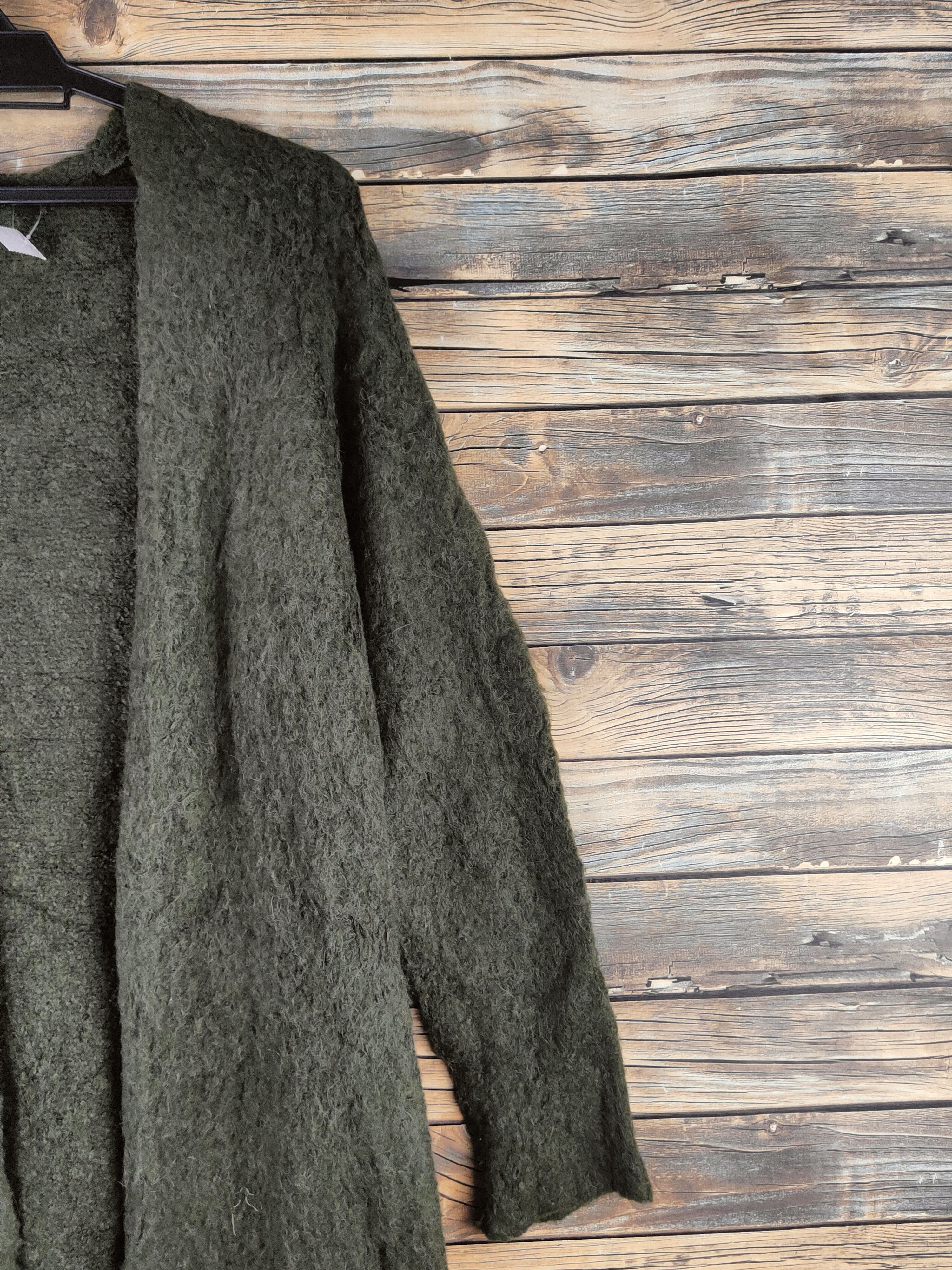 Japanese Brand DL as know as de base Olive Knitwear Long Cardigans #46-602 Size M / US 6-8 / IT 42-44 - 5 Thumbnail