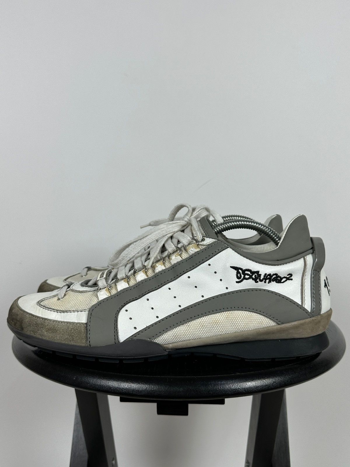 Dsquared2 Dsquared2 Get In The Fast Line Leather Low Sneakers Size US 9 / EU 42 - 1 Thumbnail