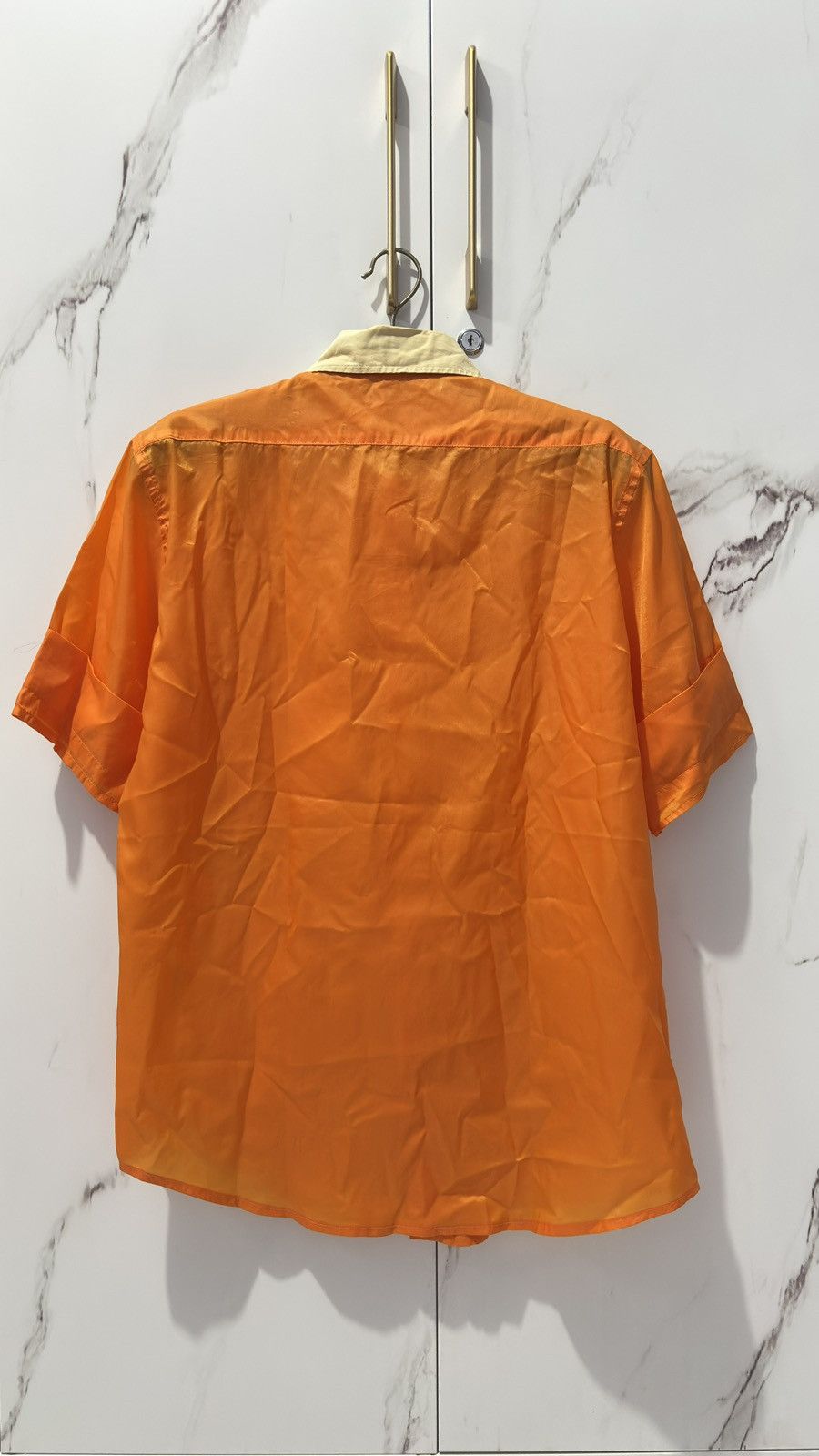 Kostas Murkudis ARCHIVE Kostas Murkudis Two-Tone Minimalist Shirt - Orange Size US M / EU 48-50 / 2 - 2 Thumbnail