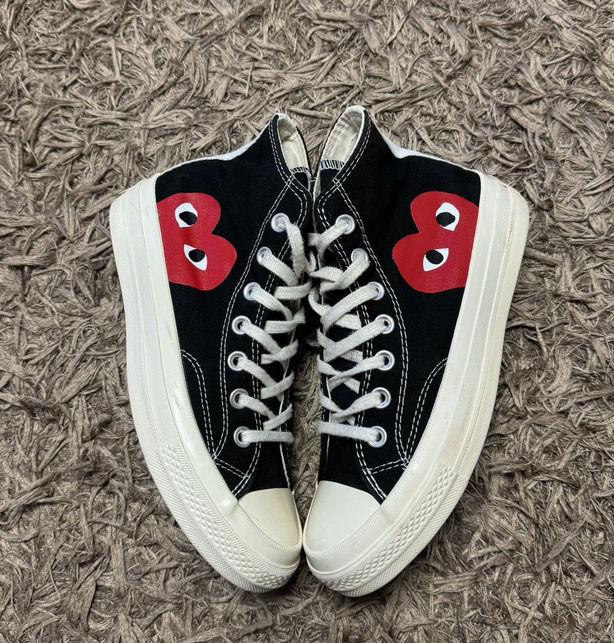 Comme des Garcons PLAY × Converse Comme Des Gacons Converse black high top 38 size Size US 8 / IT 38 - 4 Thumbnail