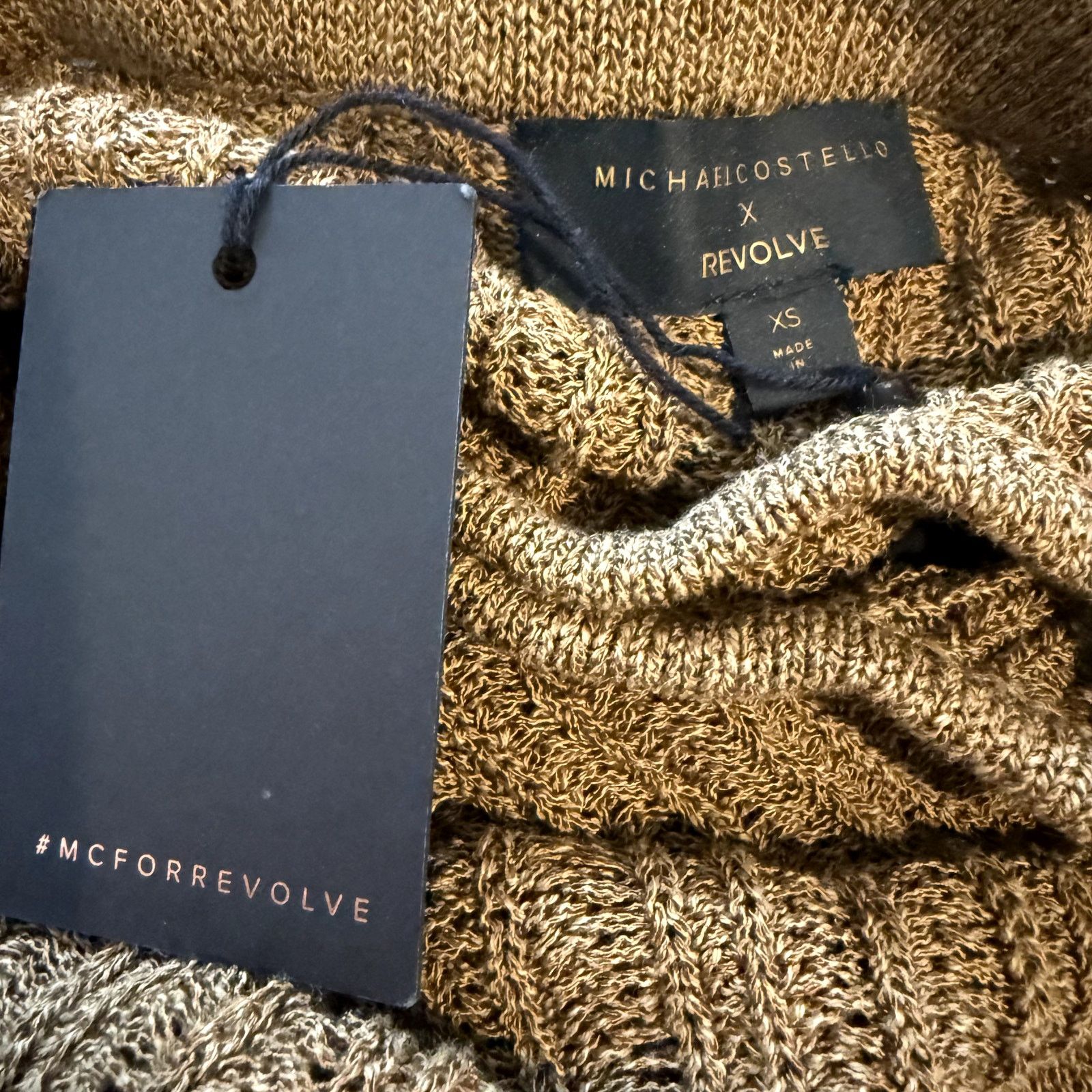 REVOLVE Michael Costello x REVOLVE Sylvan Knit Top in Dark Sand Size XS / US 0-2 / IT 36-38 - 4 Thumbnail