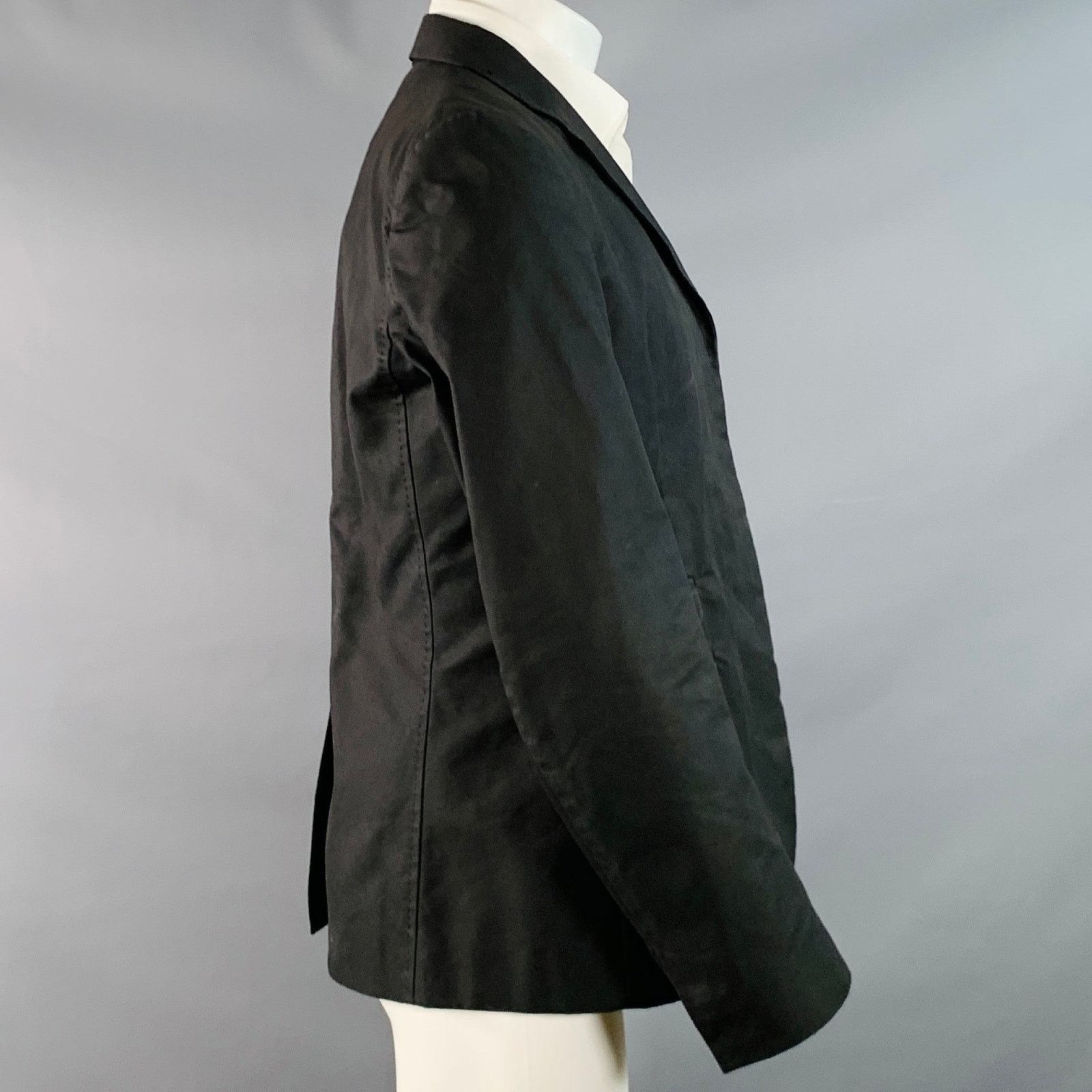 Dsquared2 Black Studded Cotton Blend Studded Notch Lapel Open Front Size 40R - 3 Thumbnail