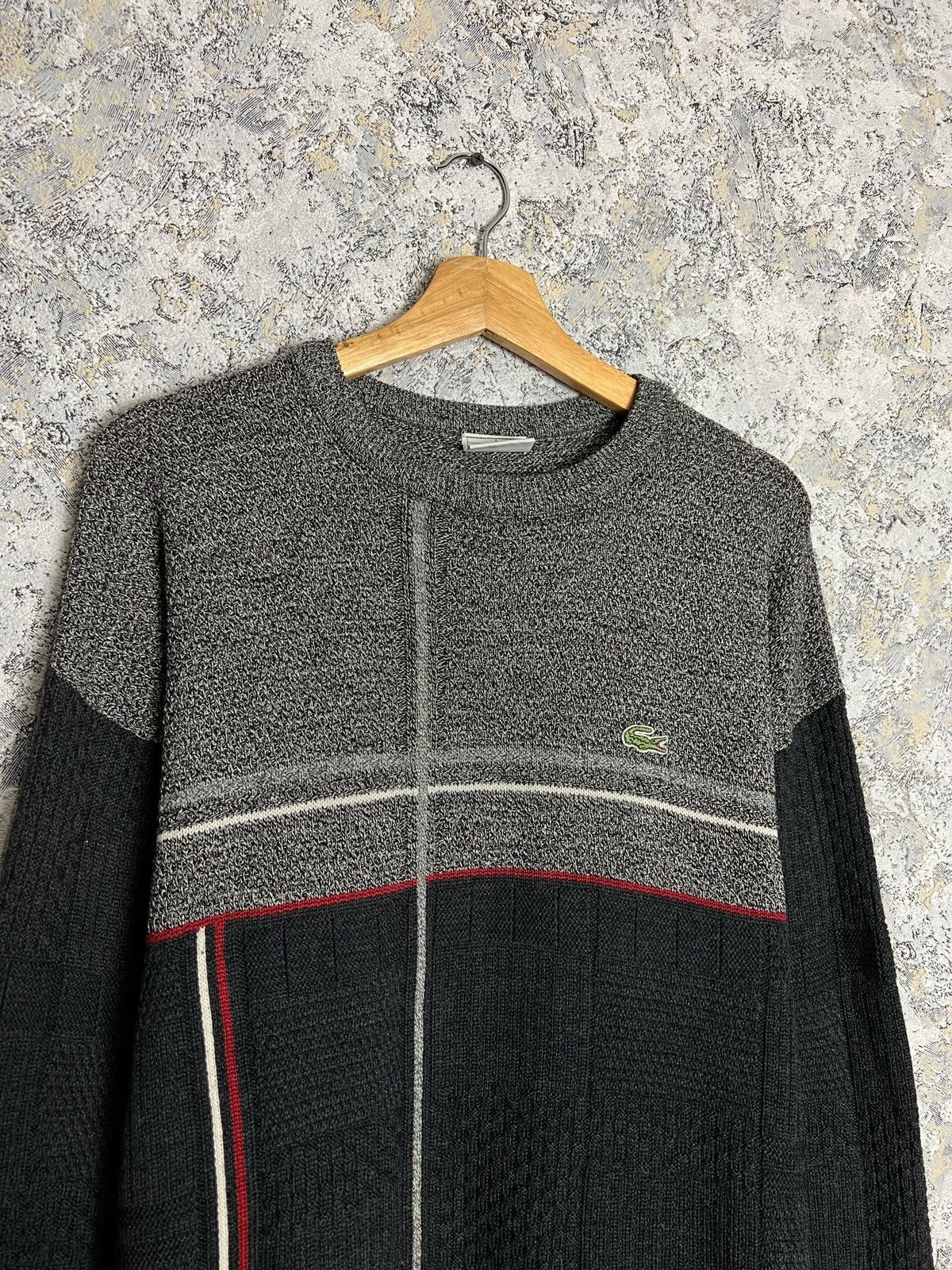 Lacoste × Vintage 🐊 Vintage 90's Lacoste Knitted Baggy Wool Sweater Japan Y2K Size US L / EU 52-54 / 3 - 2 Thumbnail