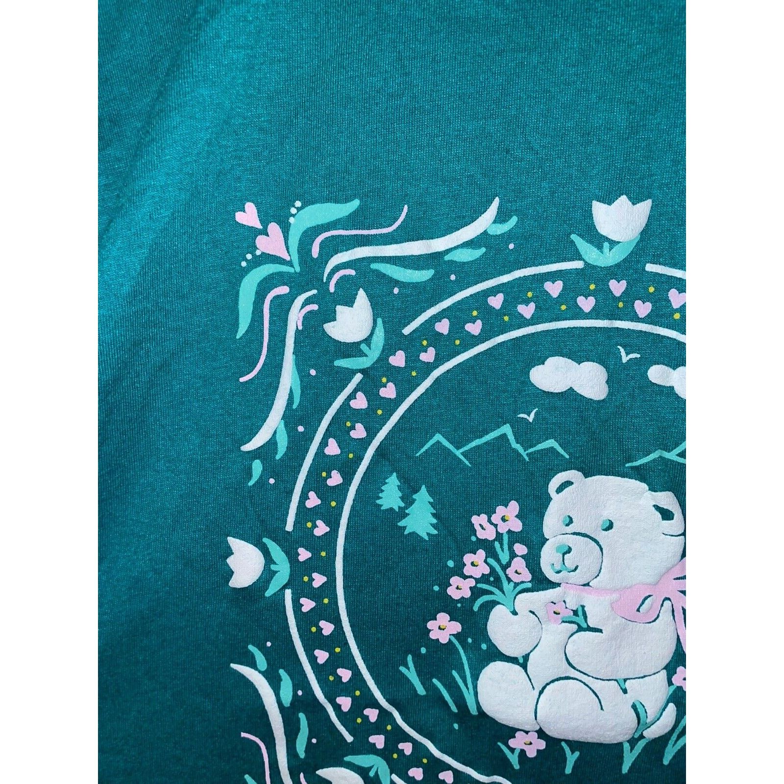 Jerzees Vintage Lancaster Shirt Pennsylvania Tee Teal 1988 80s Large Size US L / EU 52-54 / 3 - 5 Thumbnail