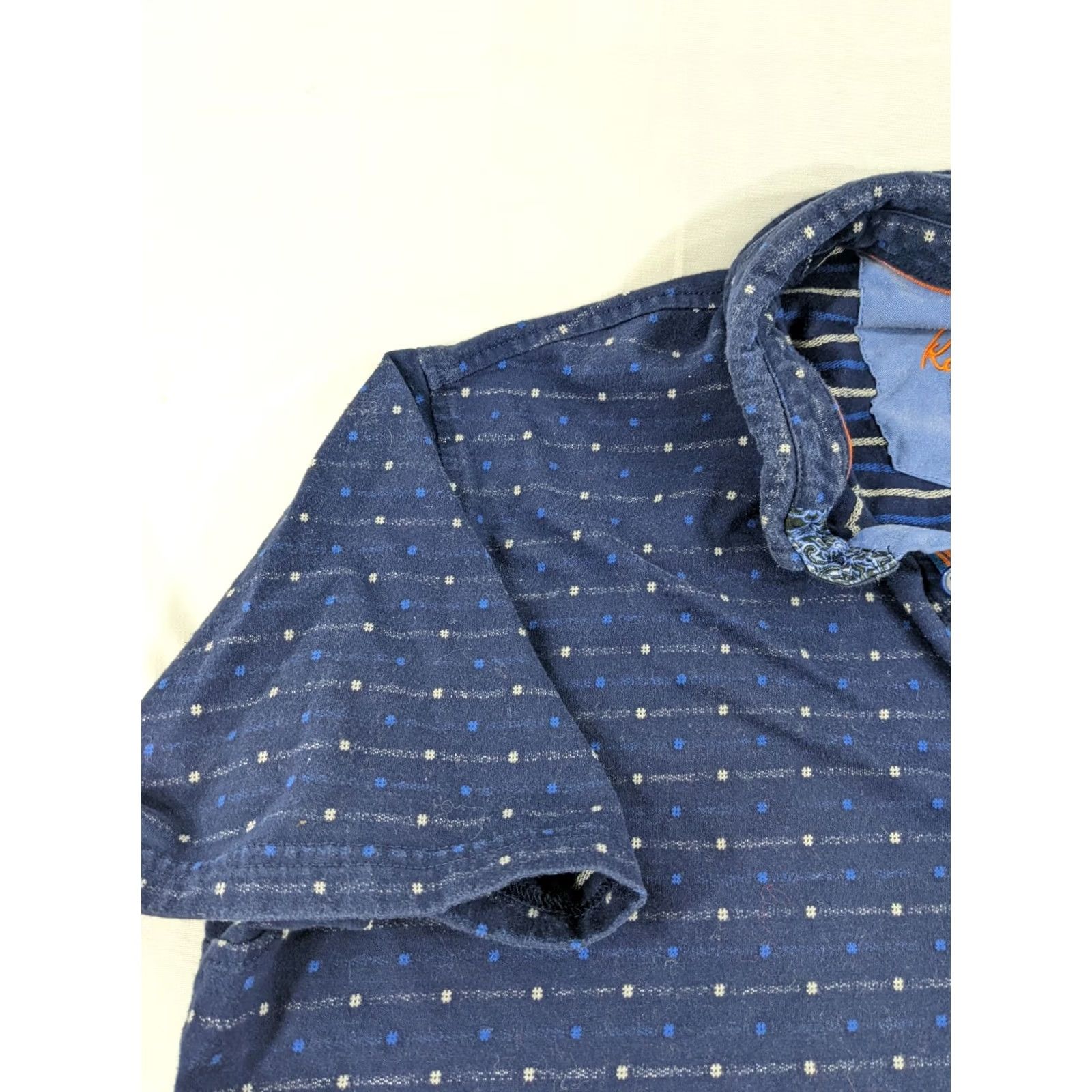 Robert Graham Robert Graham Polo Shirt Adult Medium Navy Blue Static Dot 3 Button Size US M / EU 48-50 / 2 - 3 Thumbnail