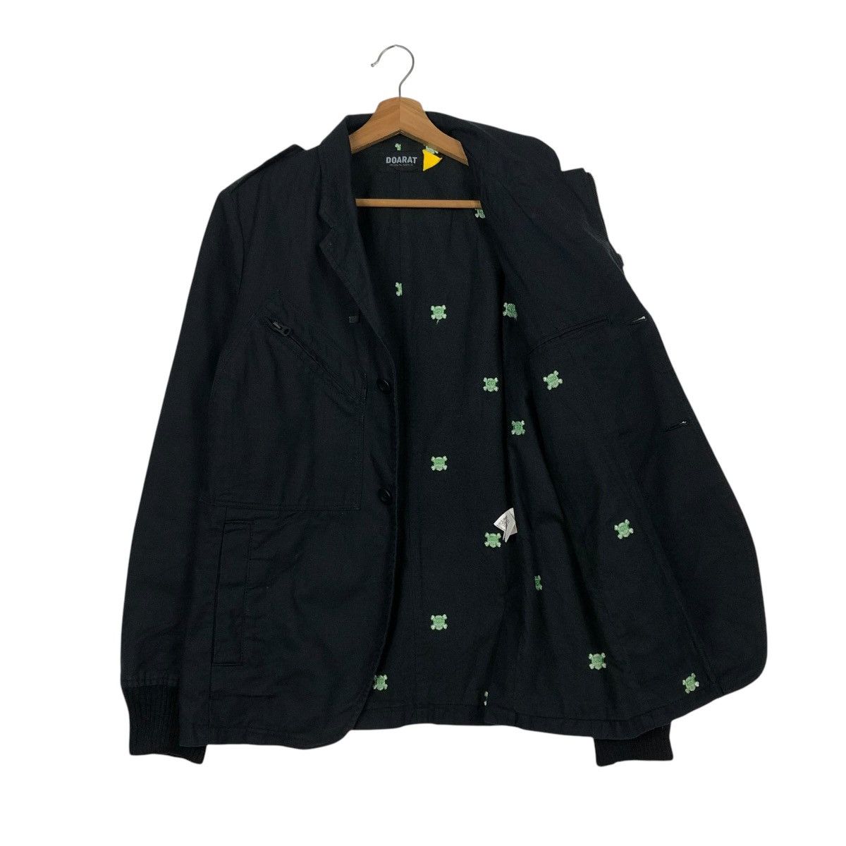 Hysteric Glamour 🔥RICH BLACK BIKER BONDAGE JACKET DOARAT CARGO POCKETS Size US M / EU 48-50 / 2 - 13 Thumbnail