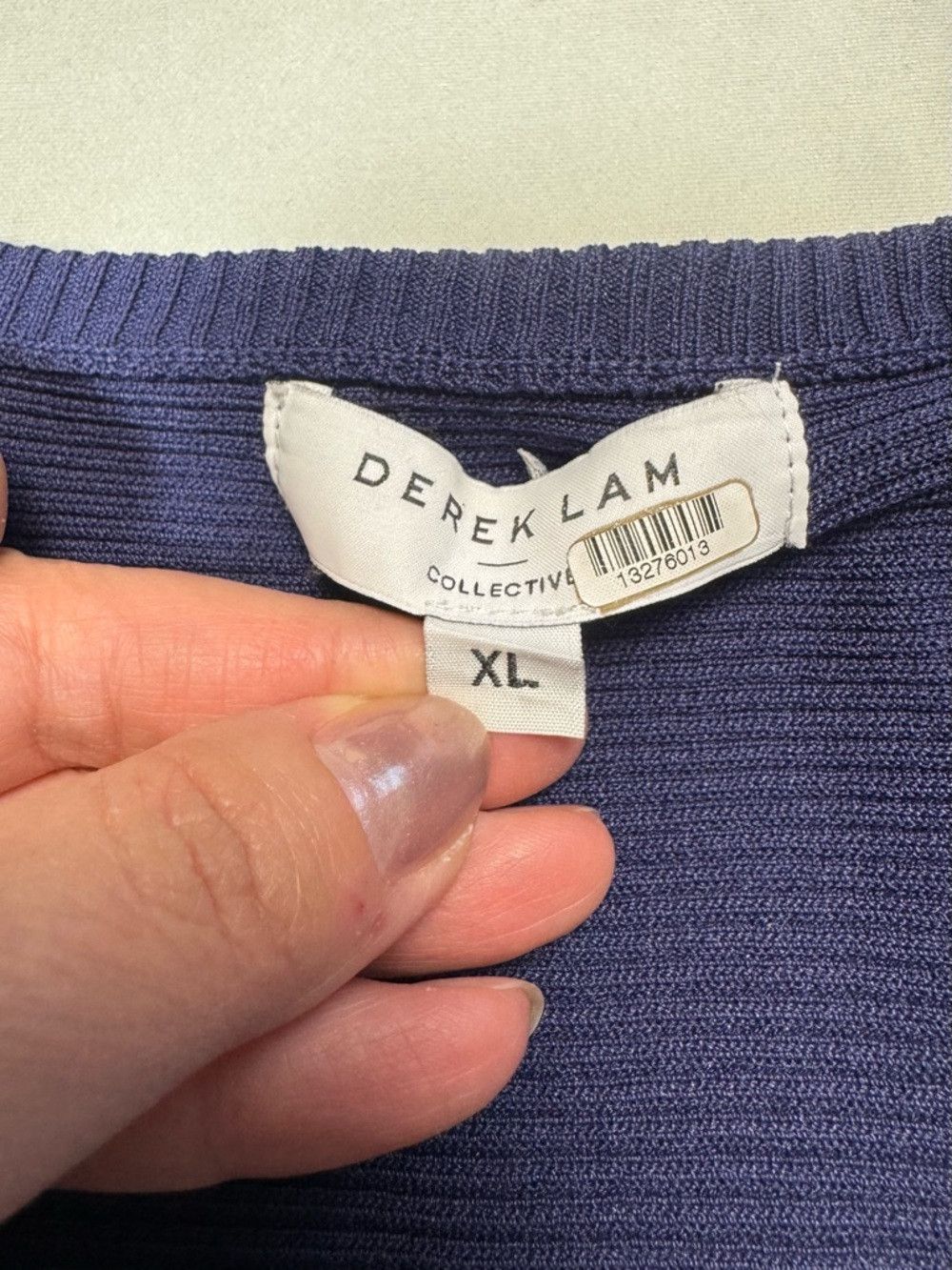 Derek Lam 10 Crosby Derek Lam Blue Asymmetrical Knit Sweater Size XL Size XL / US 12-14 / IT 48-50 - 7 Thumbnail