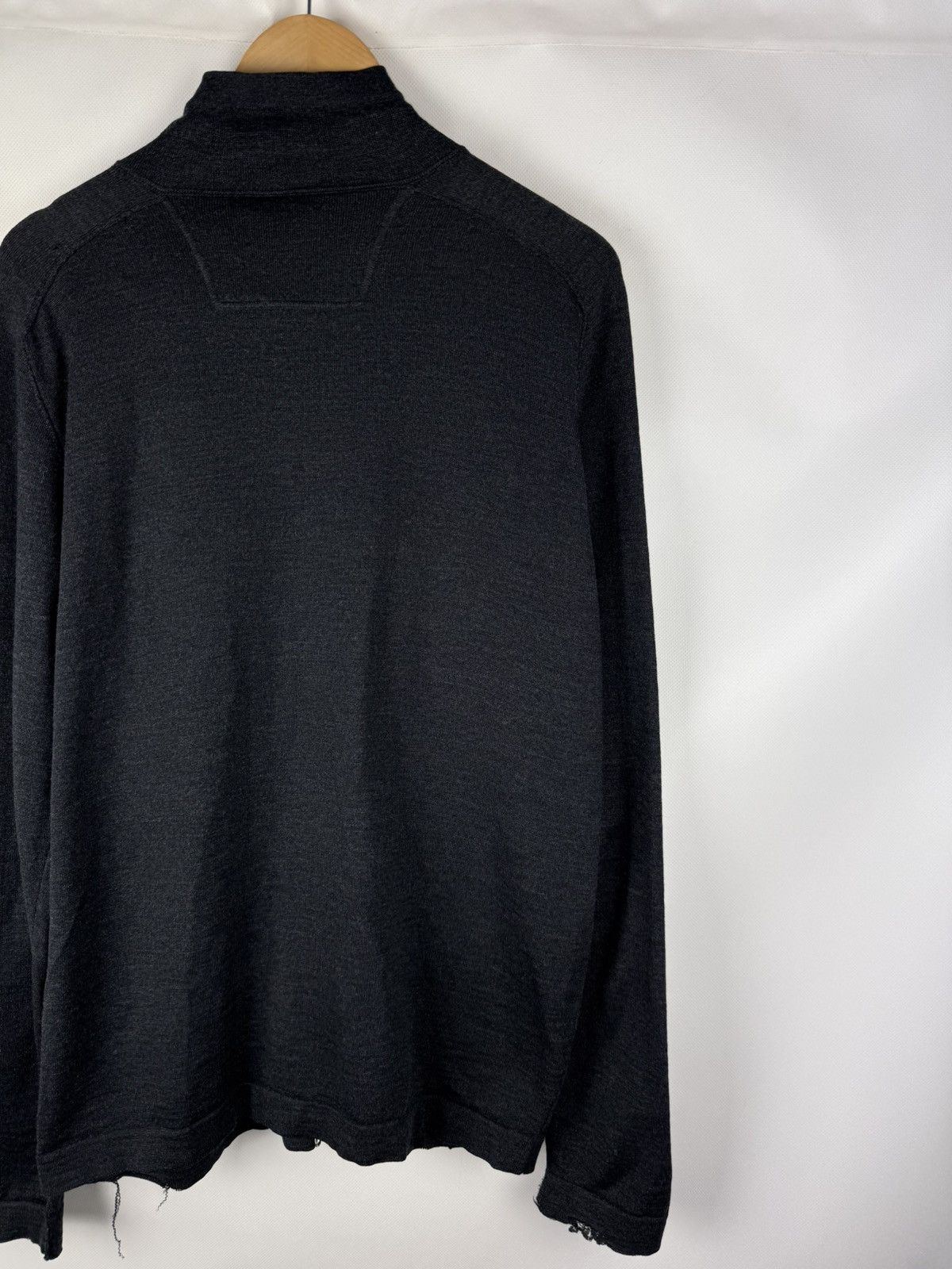 Stone Island Stone Island Men’s Distressed Full Zip Wool Sweater Size US XL / EU 56 / 4 - 23 Thumbnail