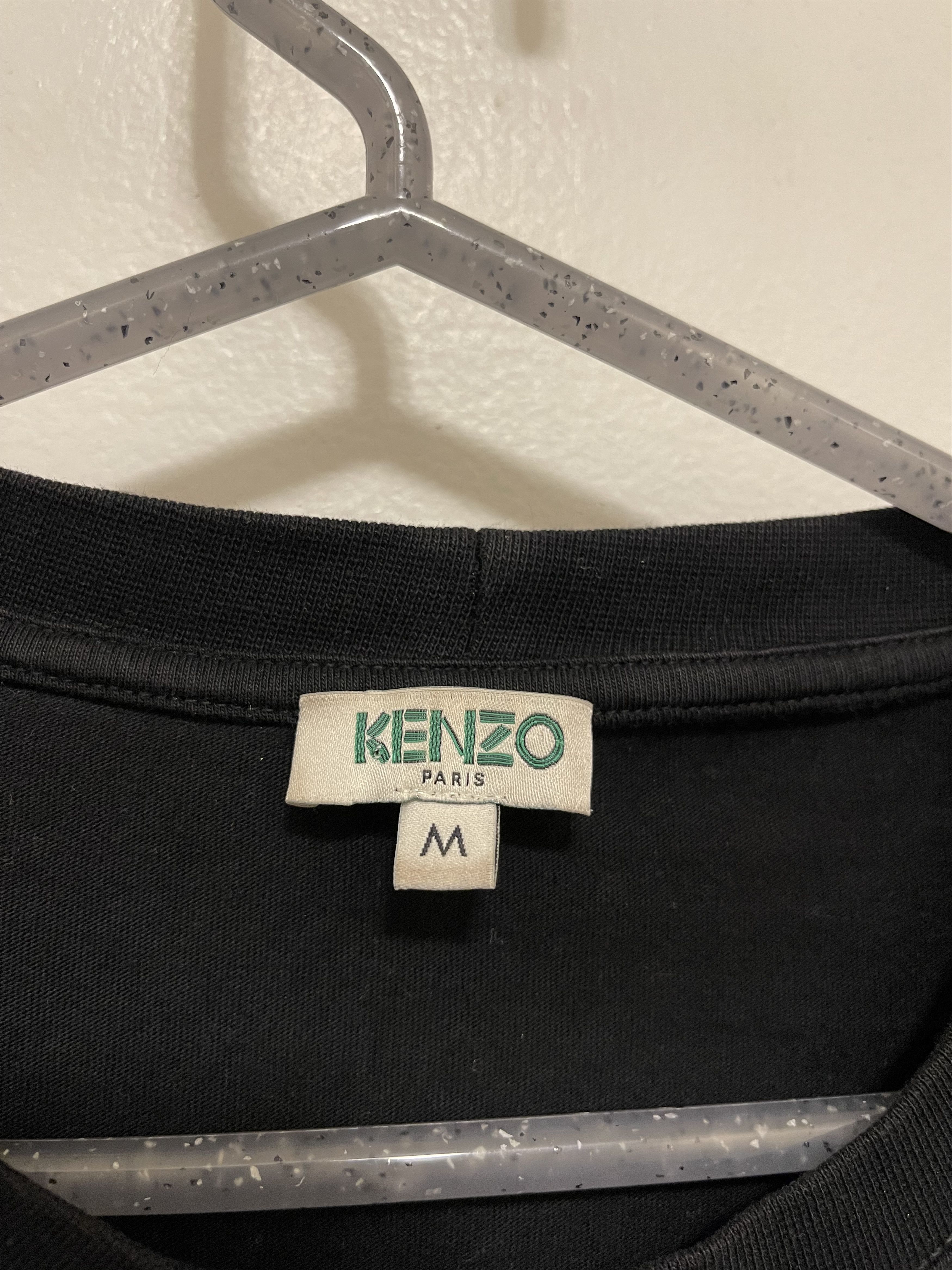 Kenzo KENZO PARIS BLACK TEE TIGER PRINT LOGO Size US M / EU 48-50 / 2 - 2 Thumbnail