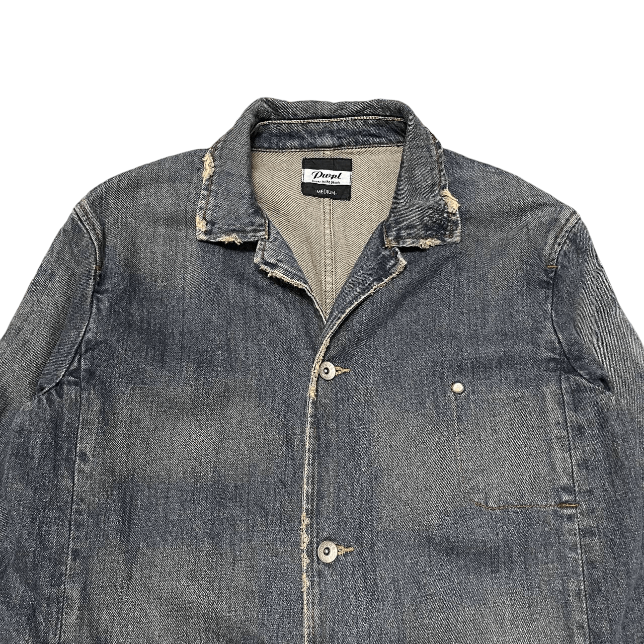 Japanese Brand Vintage PWPL Power of the People Denim Jacket Distressed Size US M / EU 48-50 / 2 - 2 Thumbnail