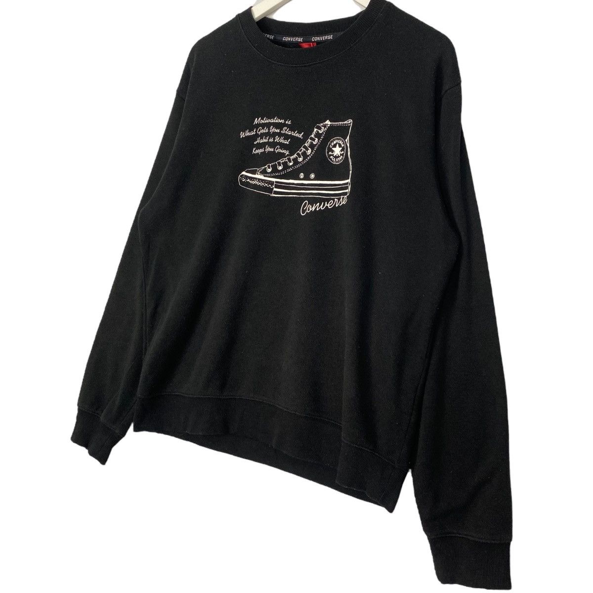 Vintage Vintage Converse Japan Sweatshirt Crewneck Black Jumper Sz L Size US L / EU 52-54 / 3 - 2 Thumbnail