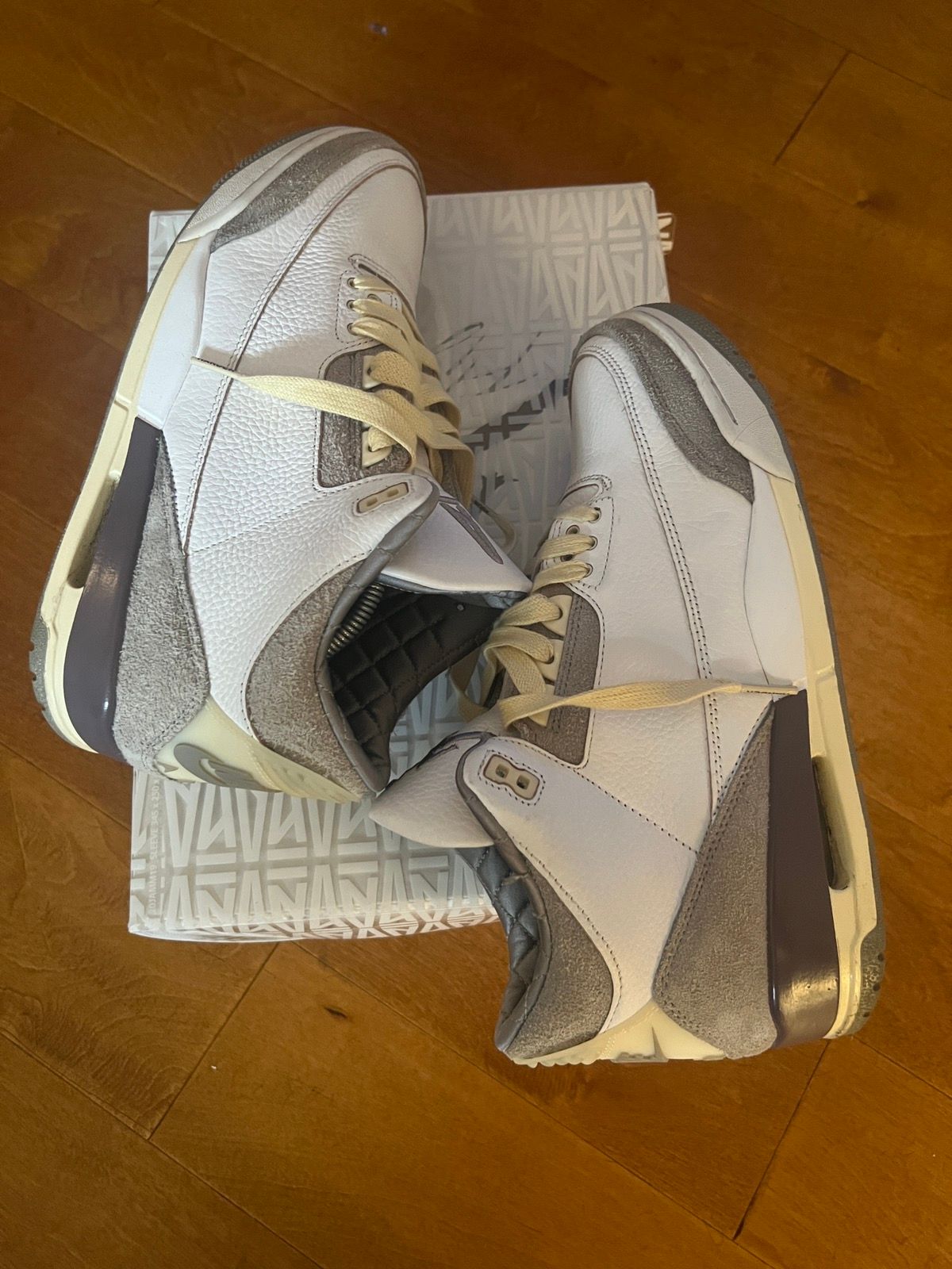 Pre-owned Jordan Nike Jordan 3 Retro A Ma Maniere Shoes In White