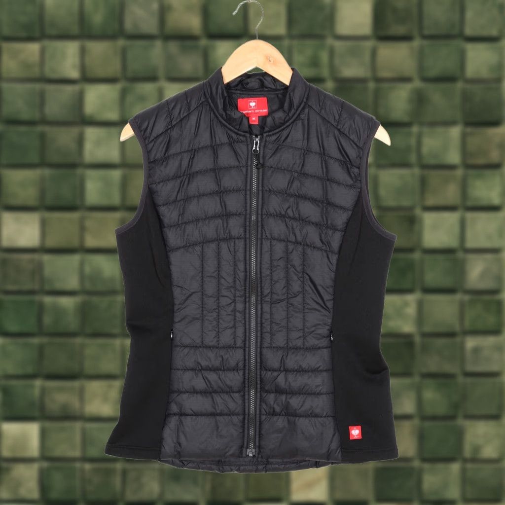 Vintage ENGELBERT STRAUSS Function Quilted Thermo Stretch Gilet Vest Jacket Bodywarmer Women M Black Waistcoat Quilted Thermo Stretch Gilet Bodywarmer Size M / US 6-8 / IT 42-44 - 1 Thumbnail