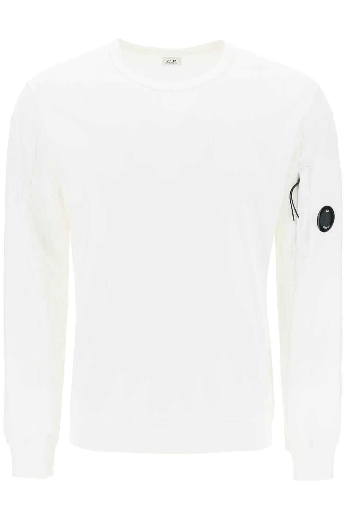 image of C P Company O1S22I1N1223 Light Pocket Sweatshirt In White, Men's (Size Medium)
