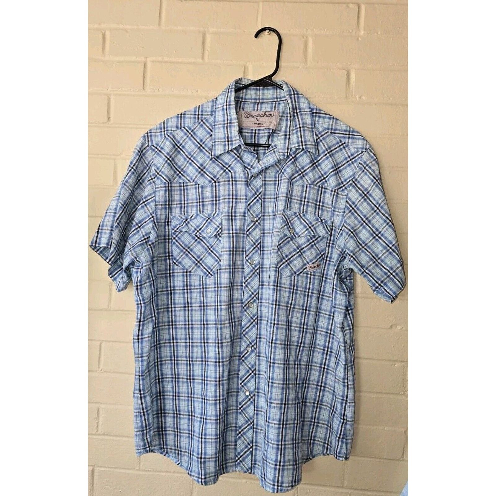 Wrangler Vintage Wrangler Pearl Snap Men's Short Sleeve Shirt Size XL Size US XL / EU 56 / 4 - 1 Thumbnail