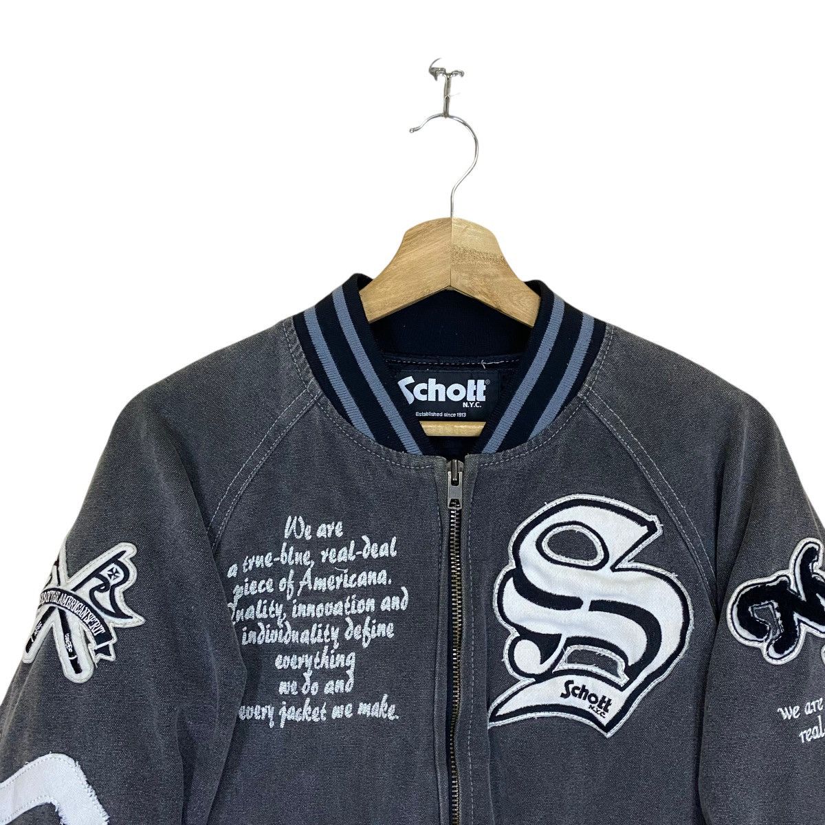 Schott Schott Bad Before Bad Was A Good Thing 8Ball Varsity Jacket Size US S / EU 44-46 / 1 - 2 Thumbnail
