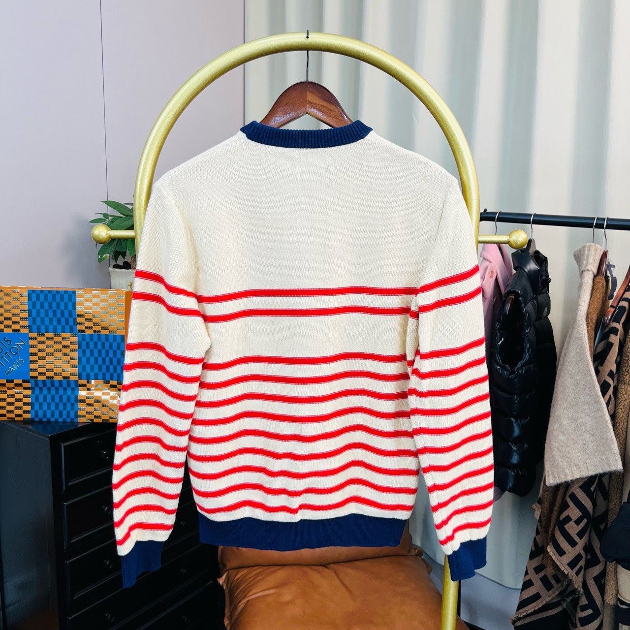 Gucci Gucci Red and white striped logo sweater 2501-Nextarrow Size US XS / EU 42 / 0 - 2 Thumbnail