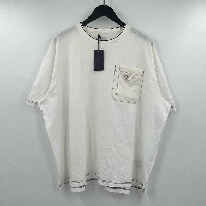 Prada Prada Stitch Pocket Triangle Logo Tee Size US M / EU 48-50 / 2 - 1 Thumbnail