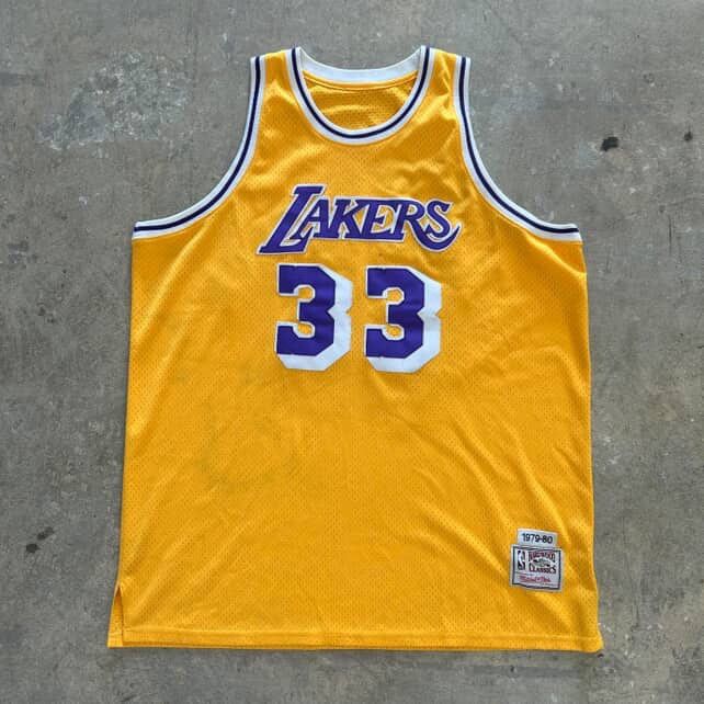 Vintage Vintage Los Angeles Lakers Kareem Abdul-Jabbar Jersey Size US XXL / EU 58 / 5 - 1 Thumbnail