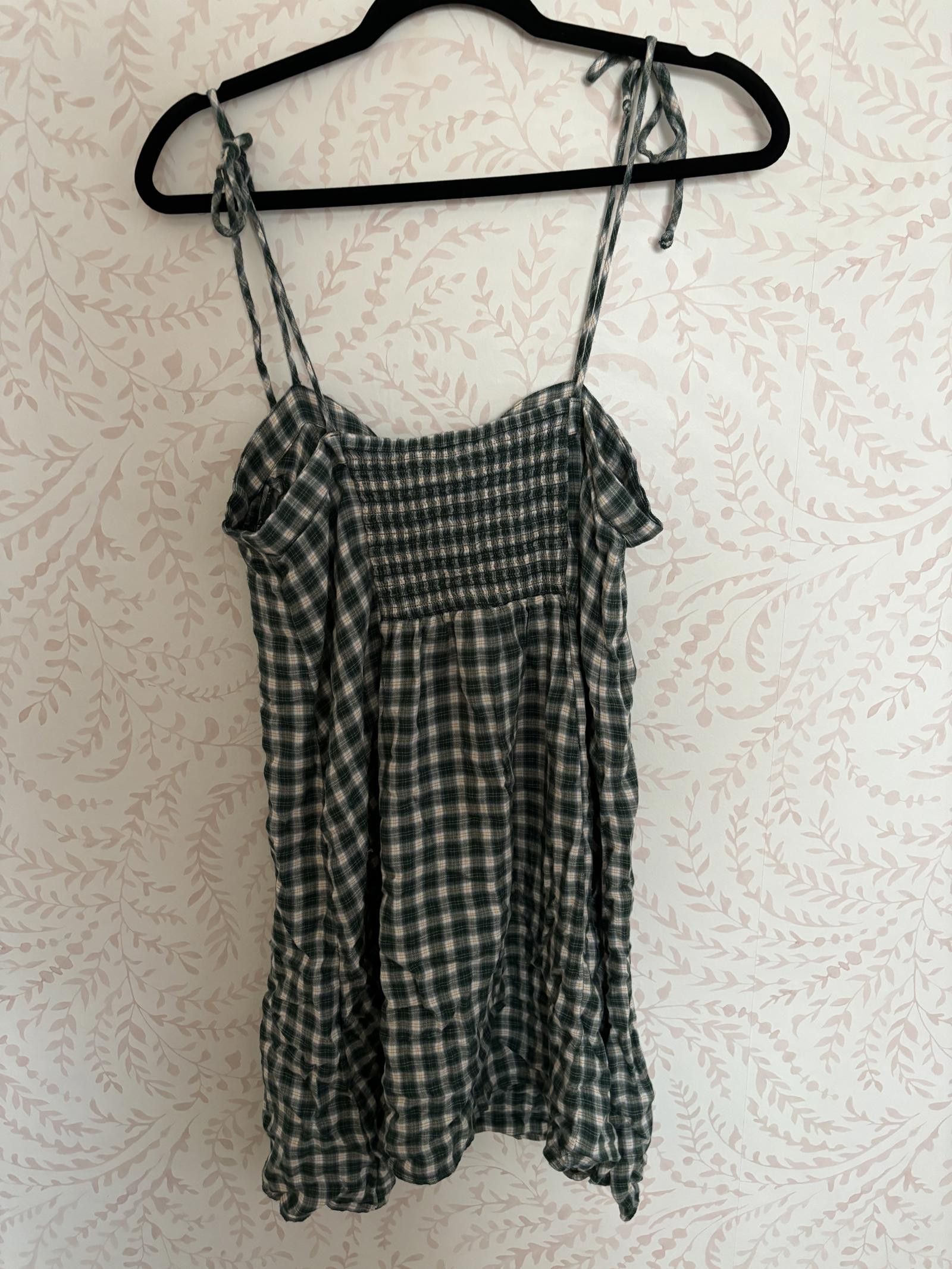 American Eagle Outfitters Grunge American Eagle Green Gingham Dress Size L / US 10 / IT 46 - 5 Thumbnail