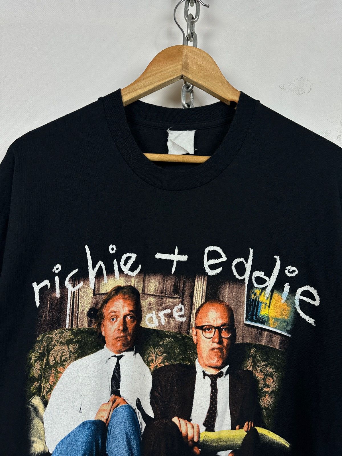 Vintage Vintage Richie + Eddie Are Arseholes Bottom Live T-Shirt Size US XL / EU 56 / 4 - 6 Thumbnail