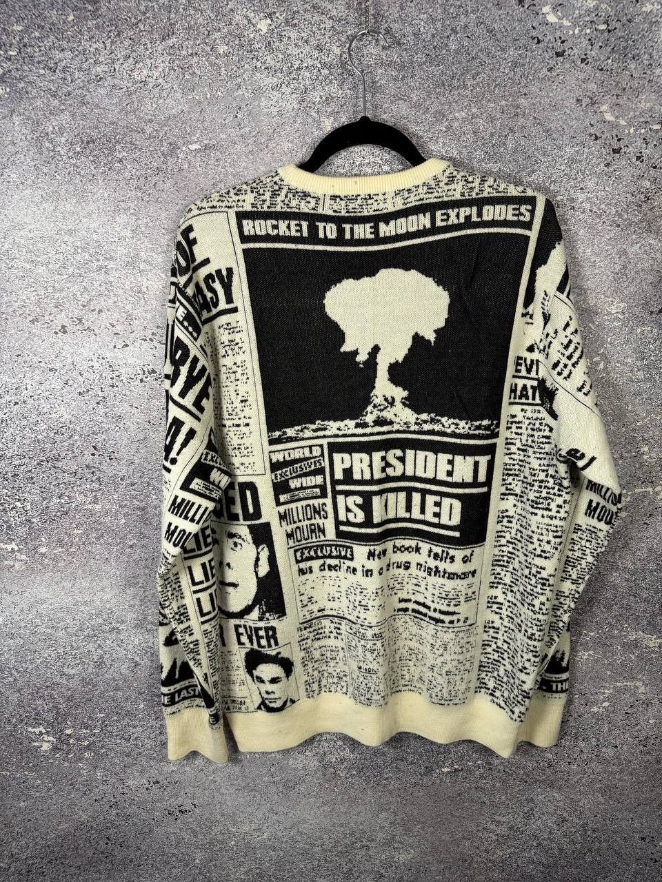 Supreme Supreme Newspaper Crewneck Merino Wool Sweater Large Size US L / EU 52-54 / 3 - 17 Thumbnail