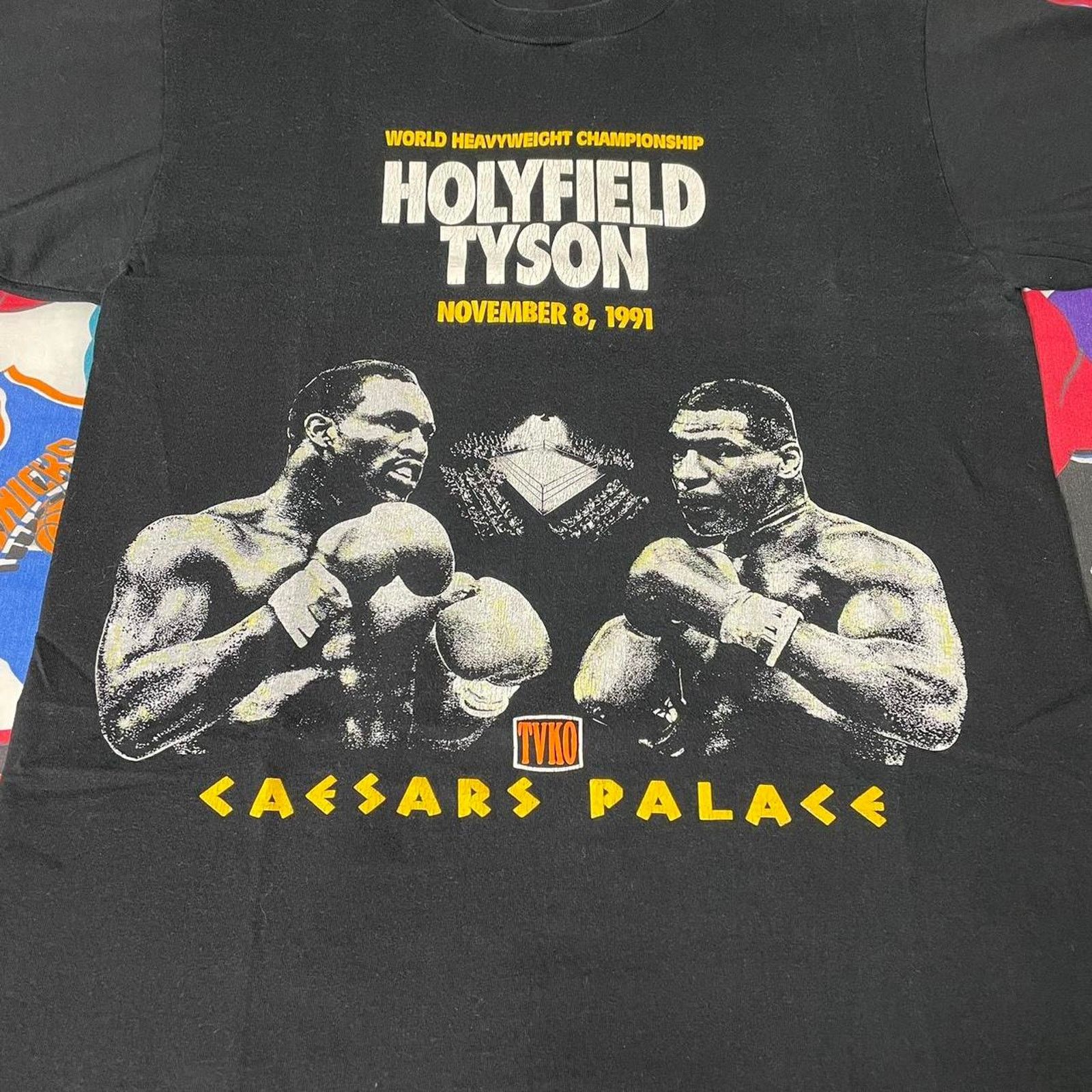 Vintage Vintage '91 Mike Tyson vs Evander Holyfield Boxing Merch Tee Size US L / EU 52-54 / 3 - 3 Thumbnail