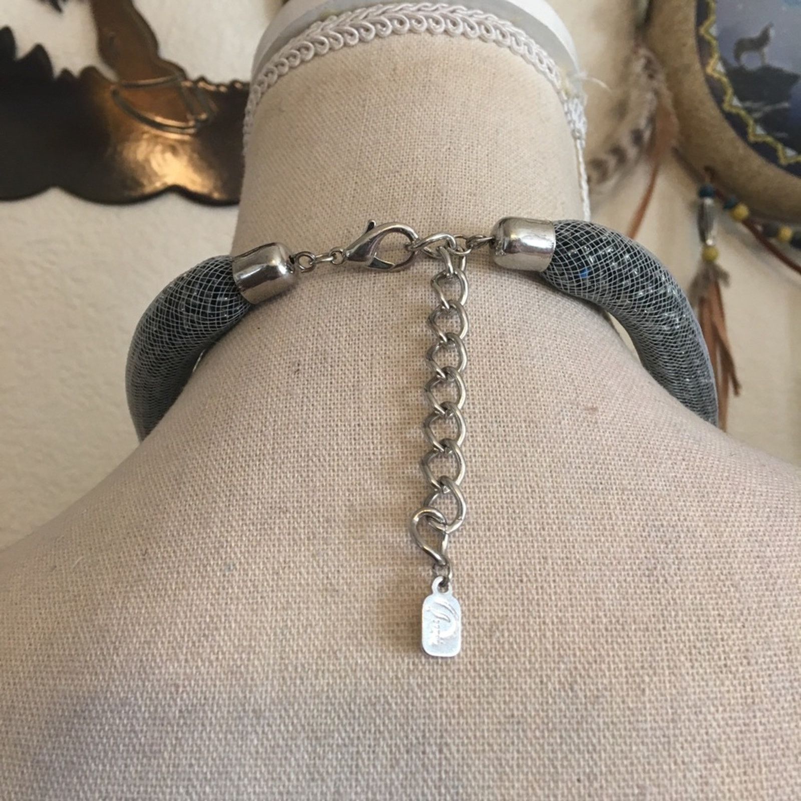 Jewelry You & I bold bead filled snake like mesh necklace Size ONE SIZE - 5 Thumbnail