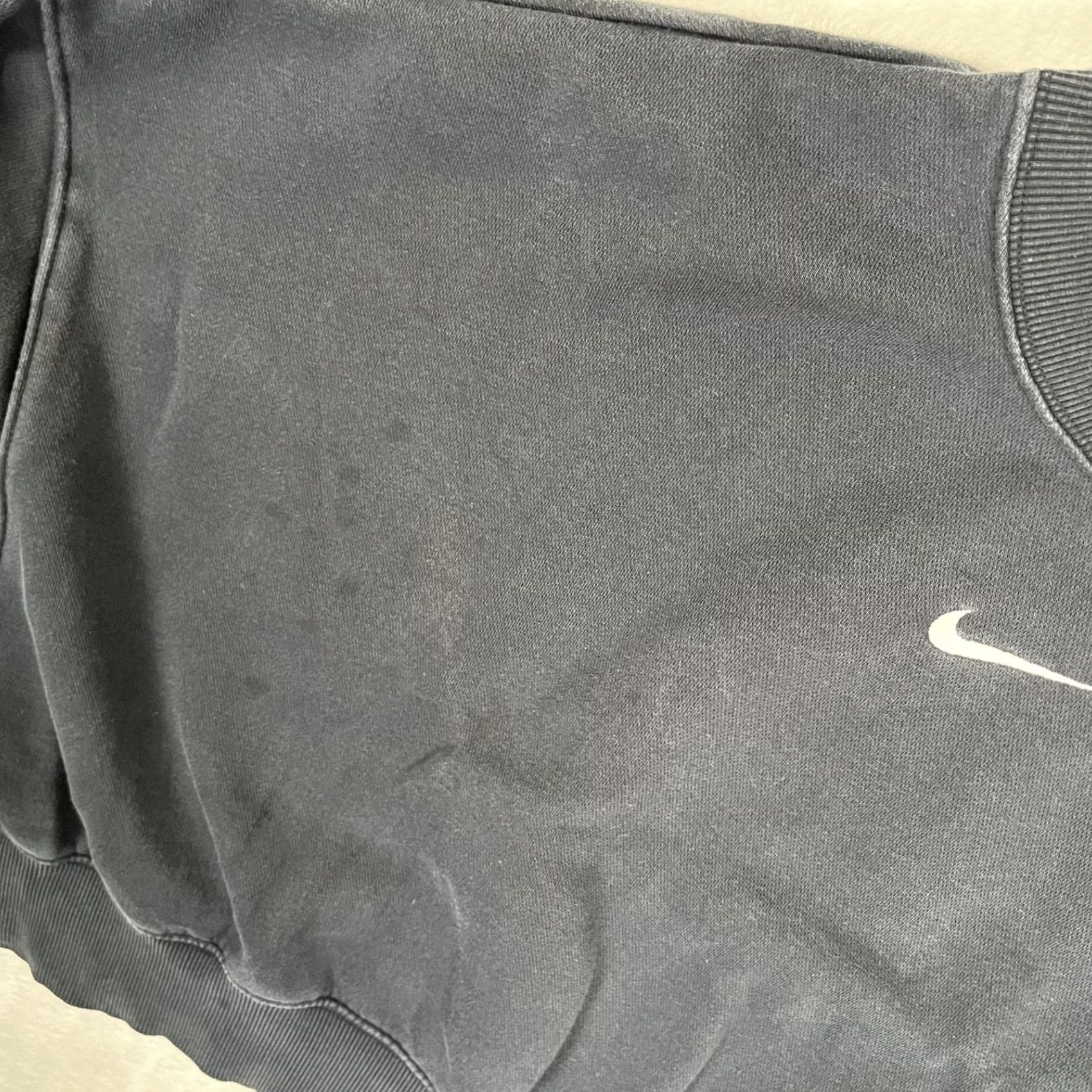 Nike Nike Center Swoosh Black Oversized Phoenix Fleece Crewneck Sweatshirt Medium Stained Size M / US 6-8 / IT 42-44 - 6 Thumbnail
