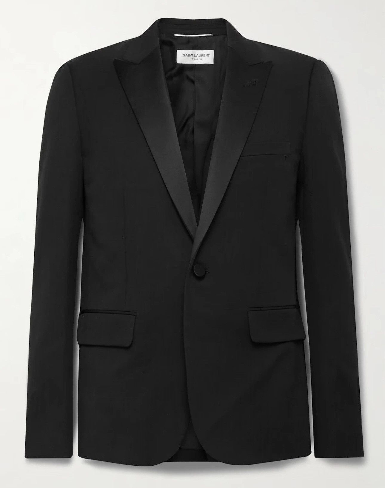 Saint Laurent Paris 2023 Peaked Lapel Le Smoking Blazer 44 Size 44R - 2 Thumbnail