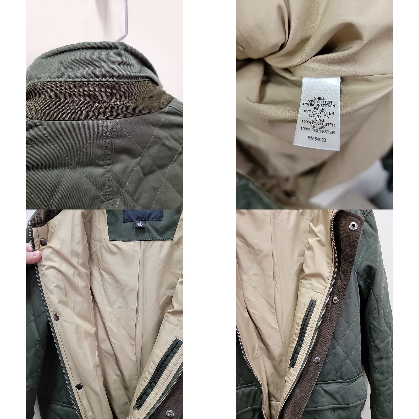 Banana Republic Banana Republic Mens Green Quilted Chore Jacket Zip Up Size S Size US S / EU 44-46 / 1 - 8 Thumbnail