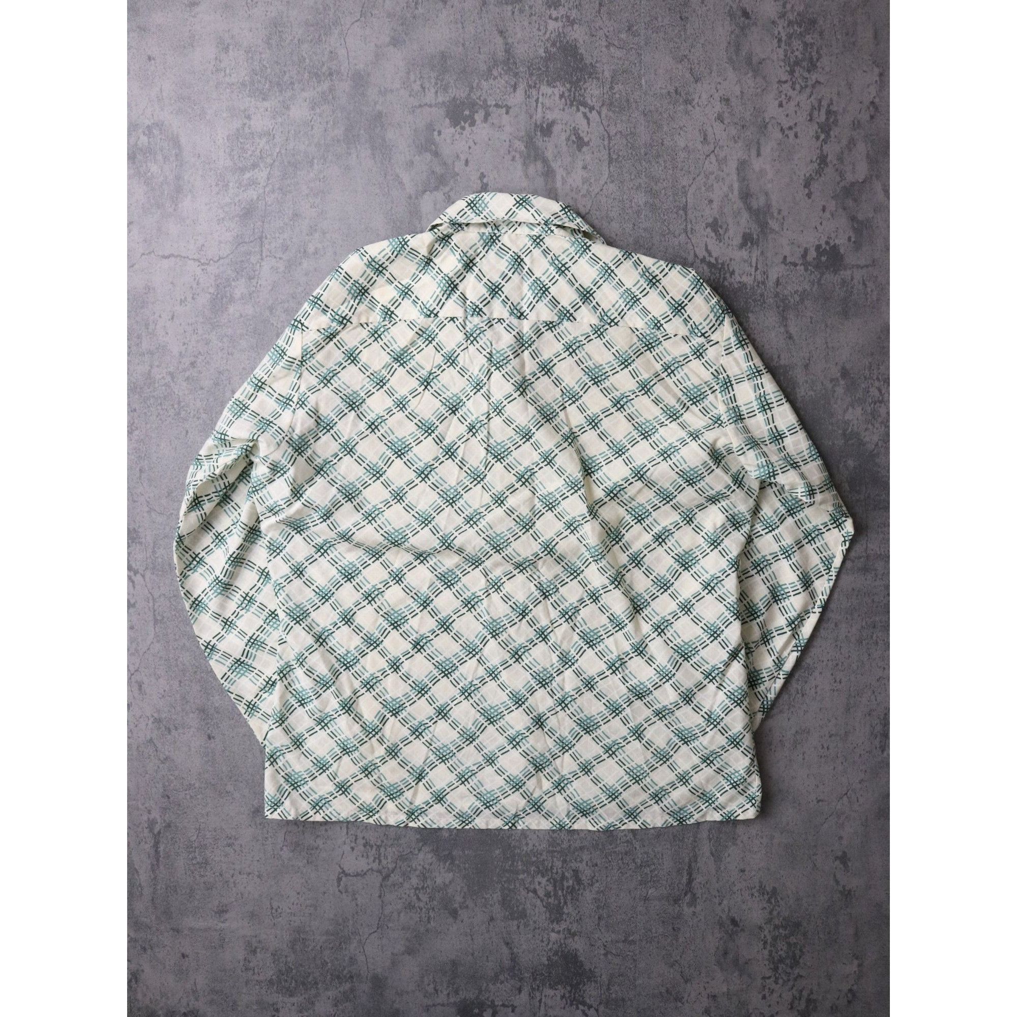Vintage 70s 80s Vintage Tooke Shirt Button Up Pattern Size US L / EU 52-54 / 3 - 2 Thumbnail