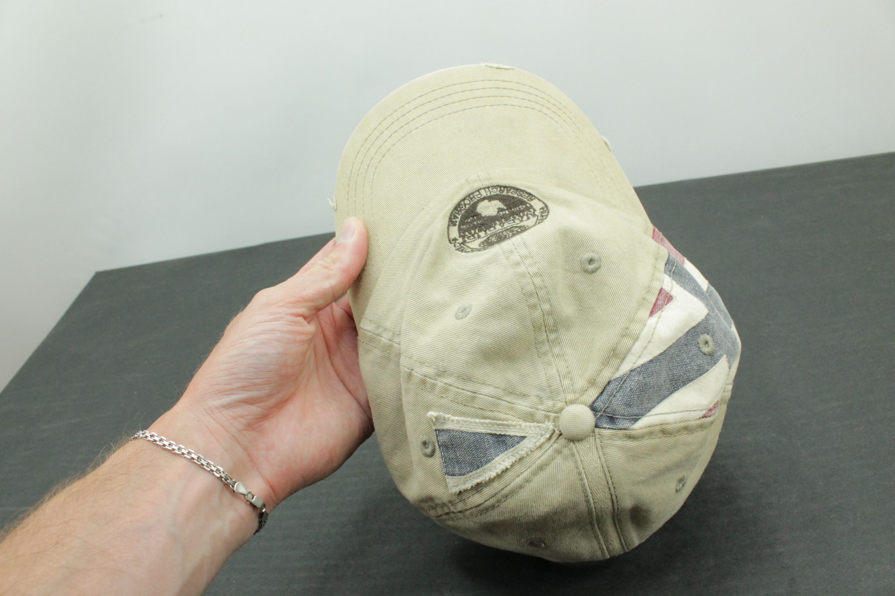 Napapijri Napapijri Beige Cotton Distressed Cap Size ONE SIZE - 5 Thumbnail