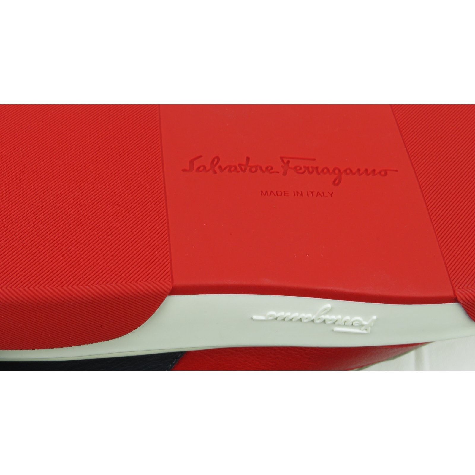 Salvatore Ferragamo FERRAGAMO CASSINA RED BLACK LEATHER LOGO LACE SNEAKERS 9.5 Size US 10.5 / EU 43-44 - 11 Thumbnail