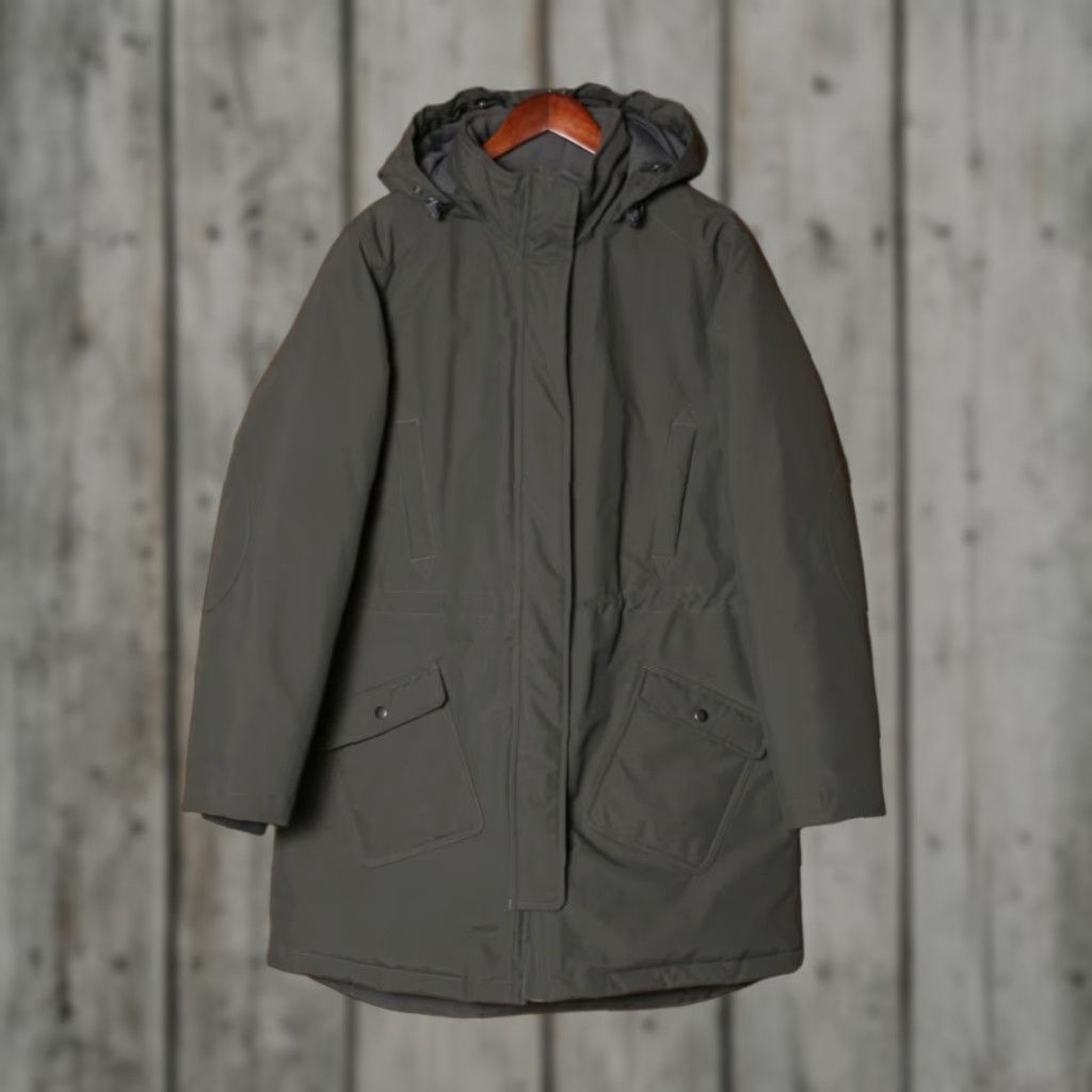Vintage DULUTH TRADING CO. Gray Duck Down Insulated Hooded Parka Women's Sz. L Coat, Parka, Nylon, Down, Snap, Zip, Size L, Gray - Womens, Women, Coat Size L / US 10 / IT 46 - 1 Thumbnail