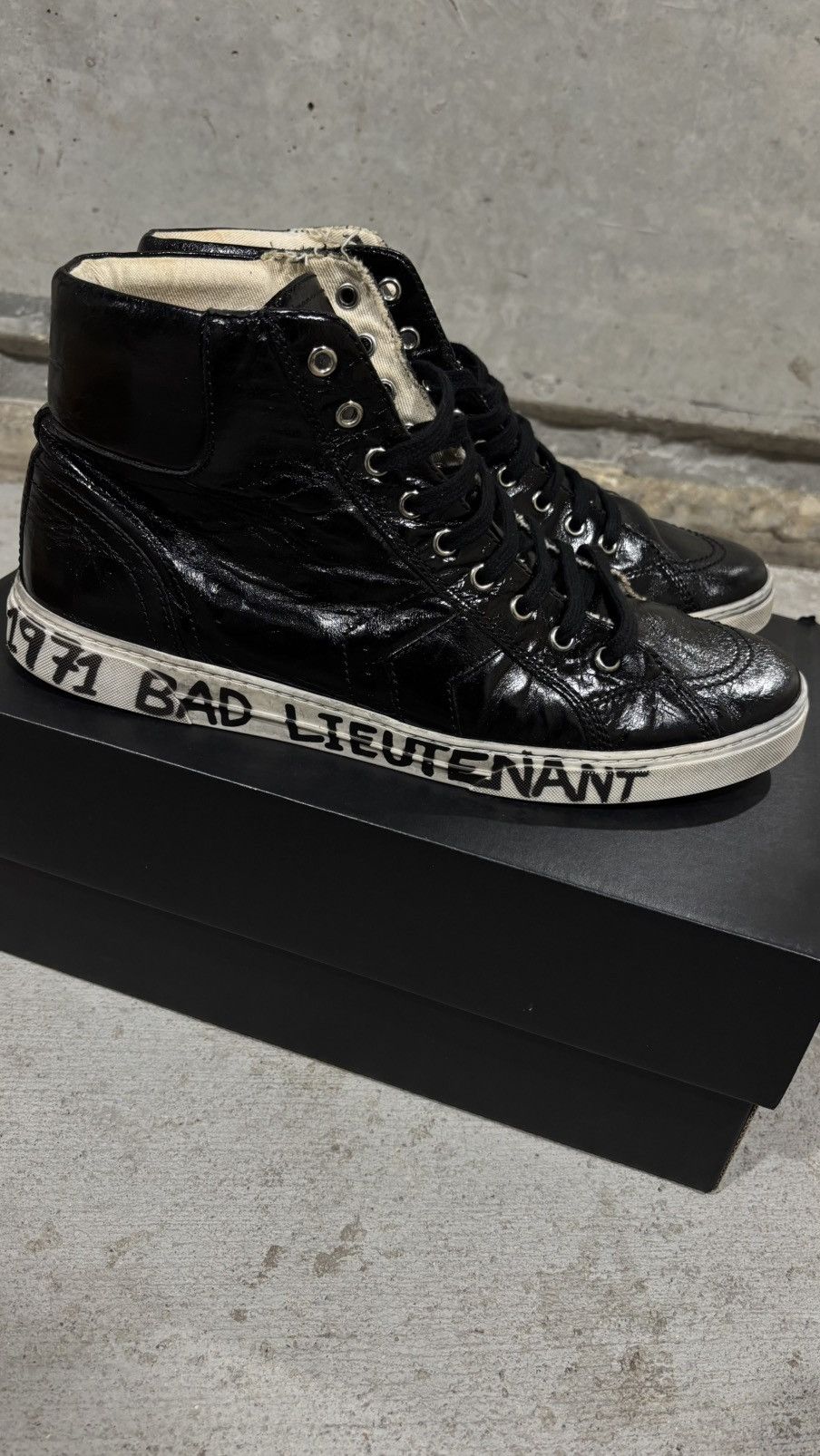Saint Laurent Paris Saint Laurent Paris “1971 Bad Lieutenant” High Top Sneaker Size US 12 / EU 45 - 1 Thumbnail
