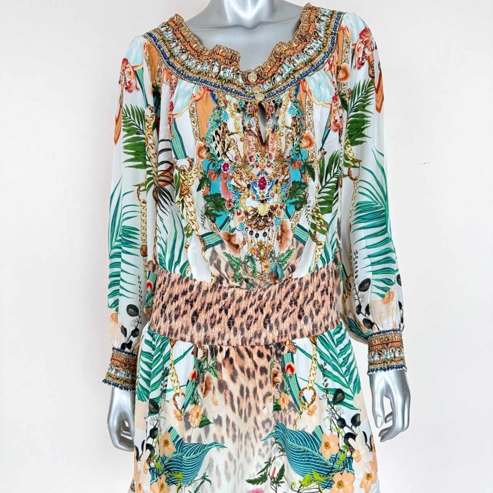 CAMILLA Camilla Silk Off-the-Shoulder Minidress size 12 US 795$ Size XL / US 12-14 / IT 48-50 - 2 Thumbnail