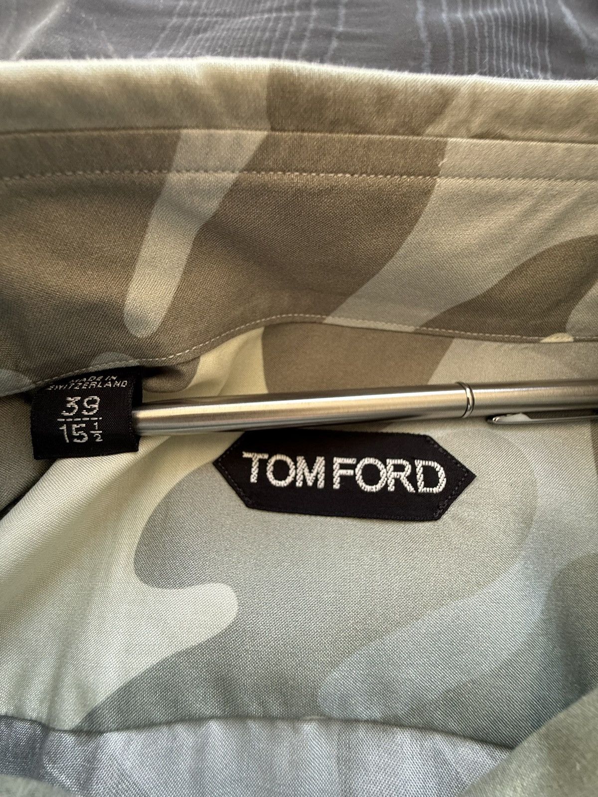 Tom Ford Tom Ford camo silk slim silk shirt camouflage 39 M Size US M / EU 48-50 / 2 - 18 Thumbnail