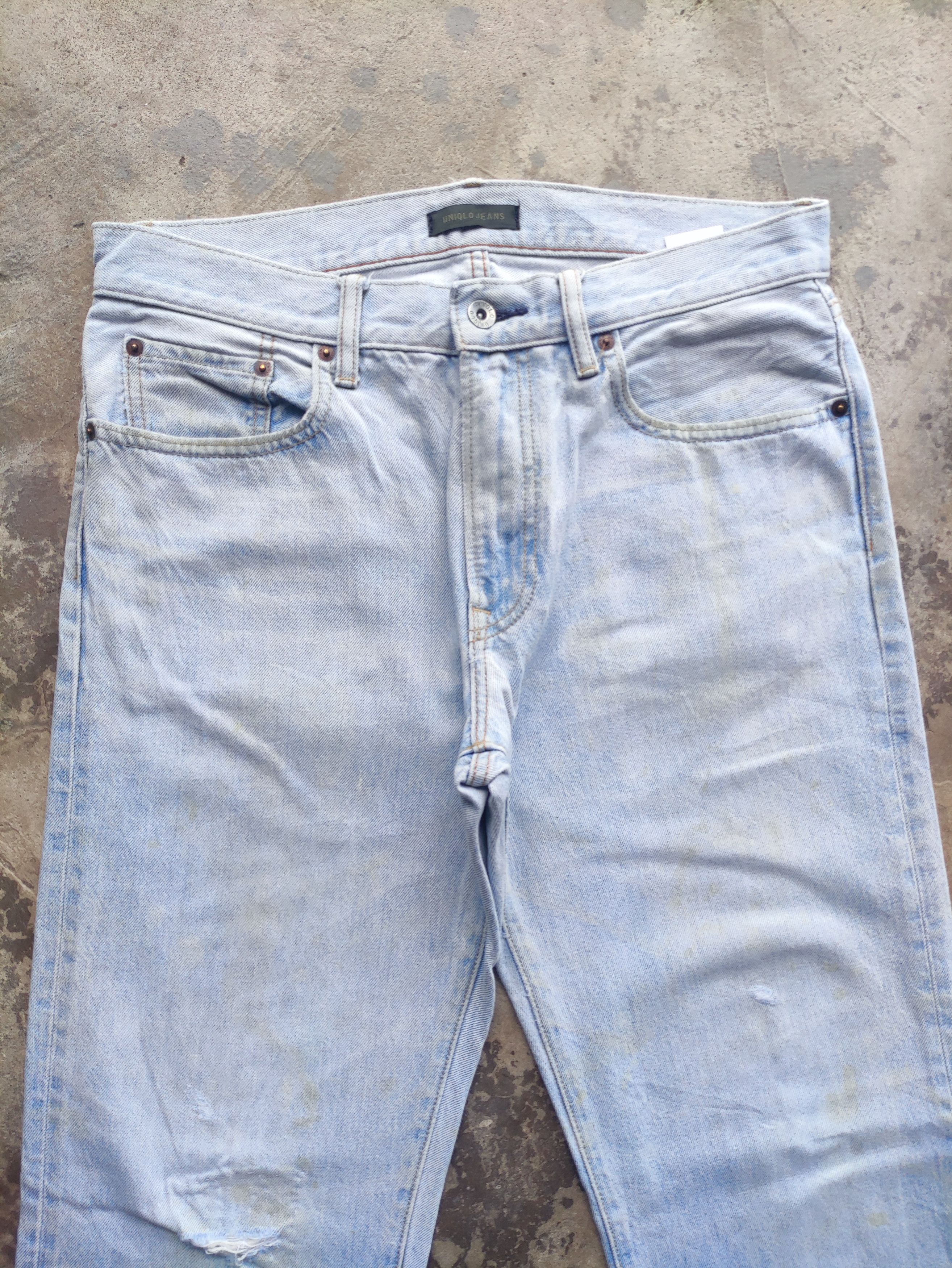 Vintage Japanese Brand Faded Distressed Denim Pants