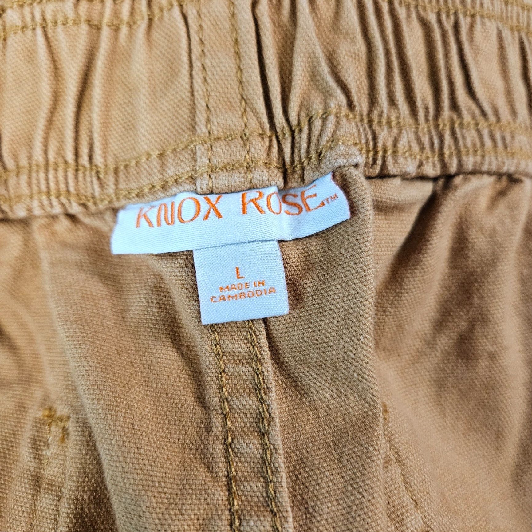 Vintage Knox Rose Womens Pants Large Solid Brown High Rise Cotton Blend Size 36" / US 14 / IT 50 - 7 Thumbnail