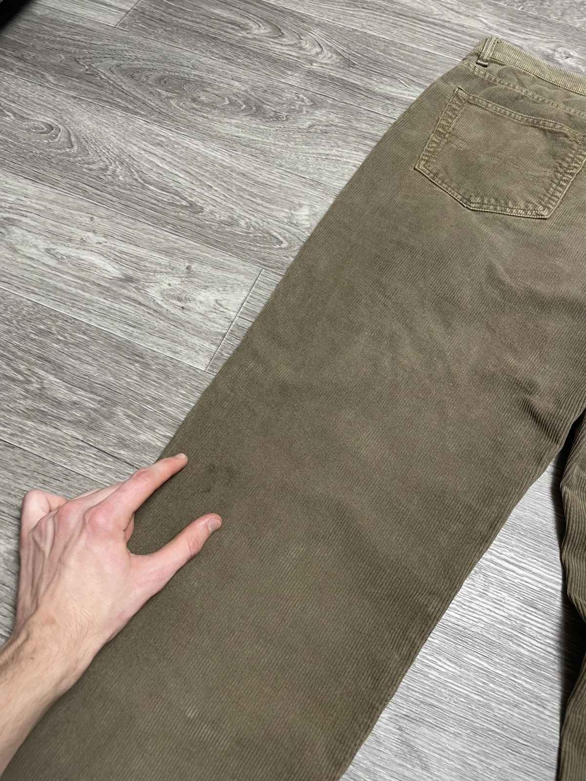 Yves Saint Laurent Vintage Yves Saint Laurent YSL Baige Corduroy Velvet Pants Size US 34 / EU 50 - 20 Thumbnail