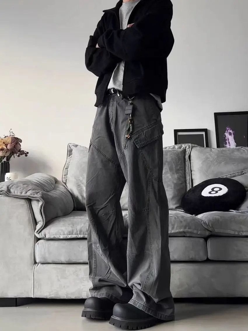 Designer × Japanese Brand Vintage Washed Gray Straight Leg Denim Trousers Size US 34 / EU 50 - 2 Thumbnail