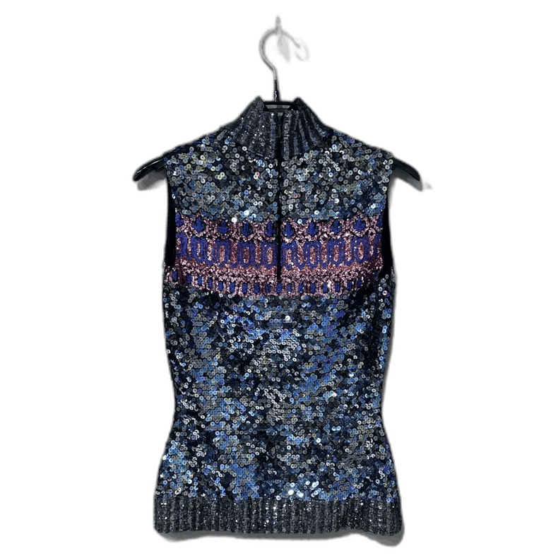 Dior Sleeveless Sequin Top by Dior-2506 Size S / US 4 / IT 40 - 1 Thumbnail