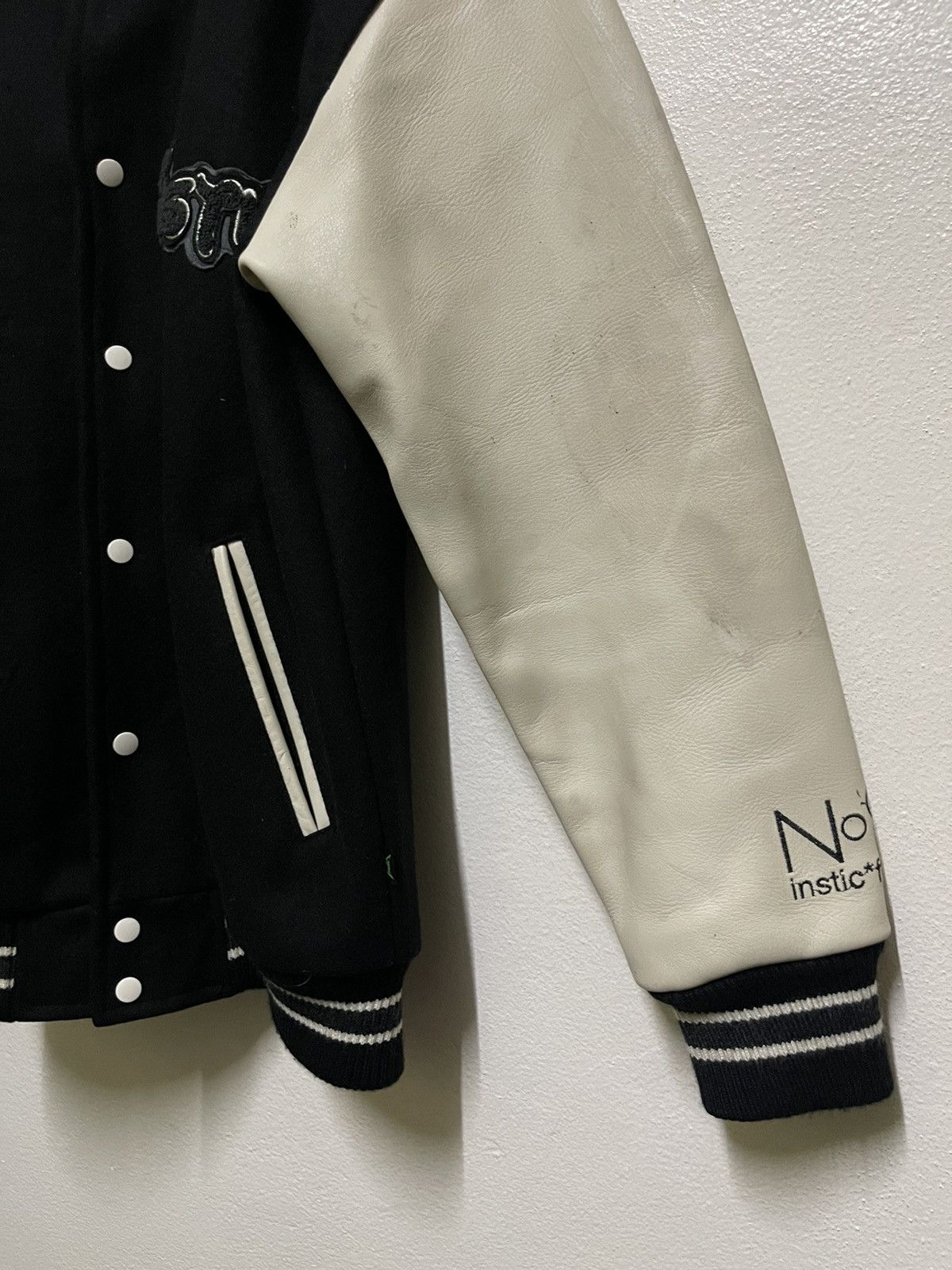 Japanese Brand Brth:Breath / Number Nine Varsity Leather Jacket Size US L / EU 52-54 / 3 - 9 Thumbnail