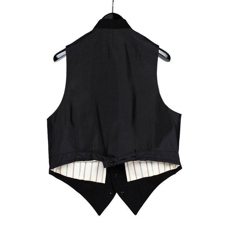 Yohji Yamamoto Yohji Yamamoto Pour Homme W/Gabardine 8BS Stand Collar Vest Size US L / EU 52-54 / 3 - 2 Thumbnail