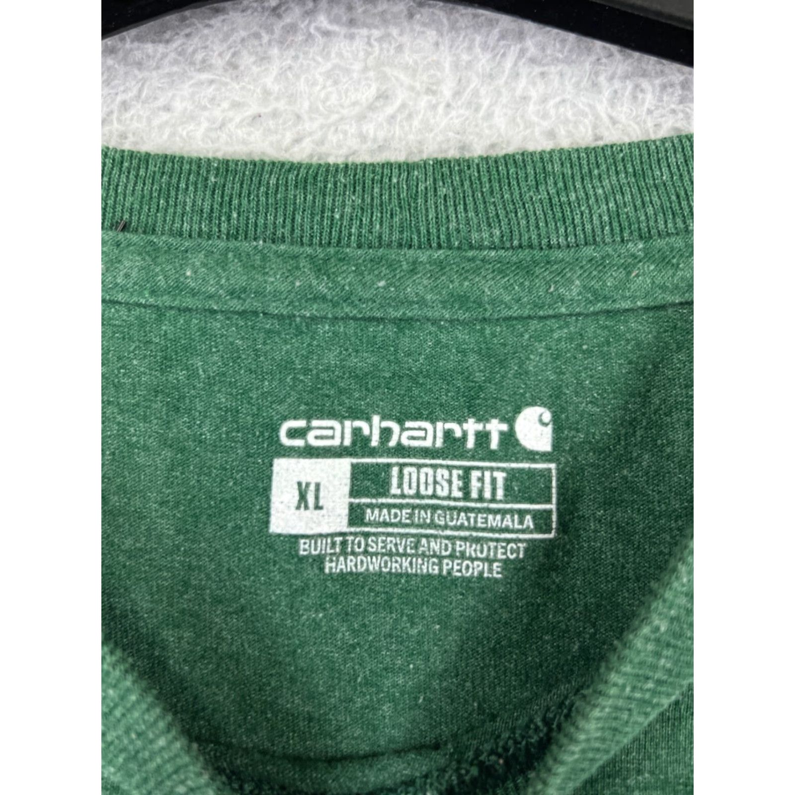 Carhartt Carhartt Shirt Men Extra Large Green Short Sleeve Pocket Crew Neck Cotton Blend T-Shirt Embroidered Logo Size US XL / EU 56 / 4 - 3 Thumbnail