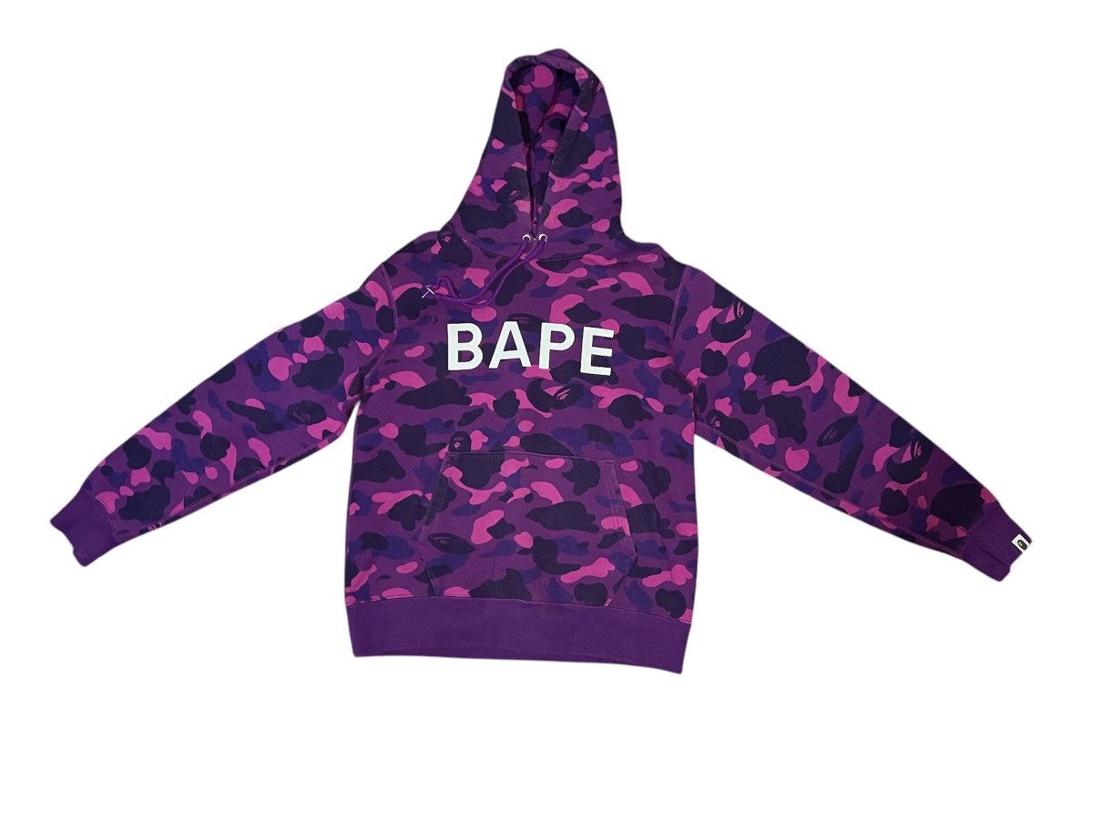 Bape zip up hoodie purple hotsell