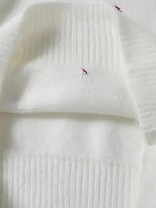 Japanese Brand White flower embroidered crew neck sweater Size S / US 4 / IT 40 - 3 Thumbnail
