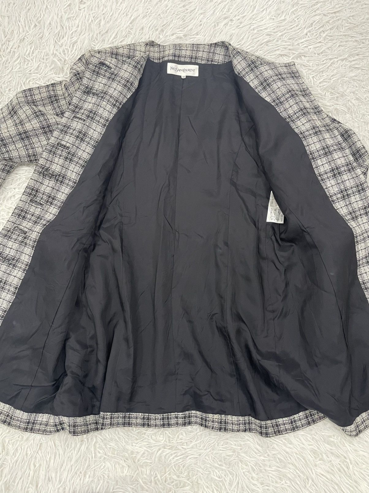 Yves Saint Laurent Checkered YSL Yves Saint Laurent Jacket Made in Japan Size XS / US 0-2 / IT 36-38 - 7 Thumbnail